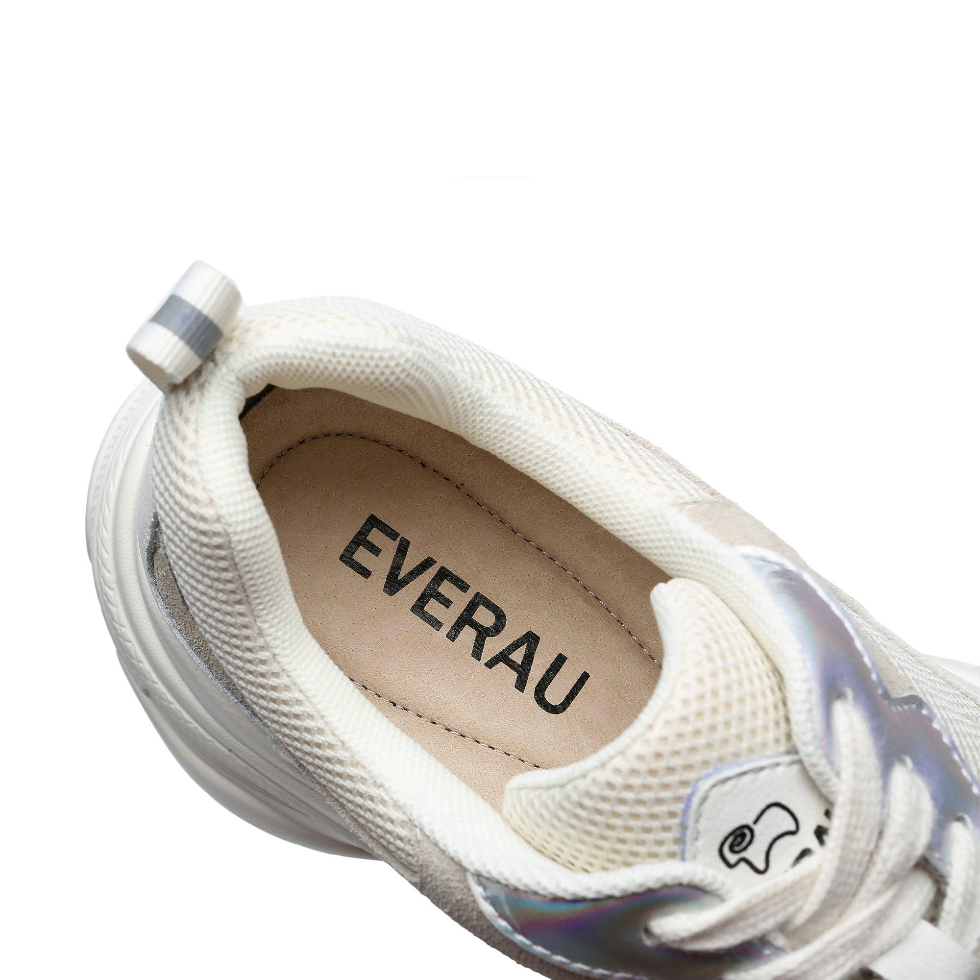 White women platform sneakers by EverUgg with chunky soles and stylish design, perfect for casual and trendy outfits.