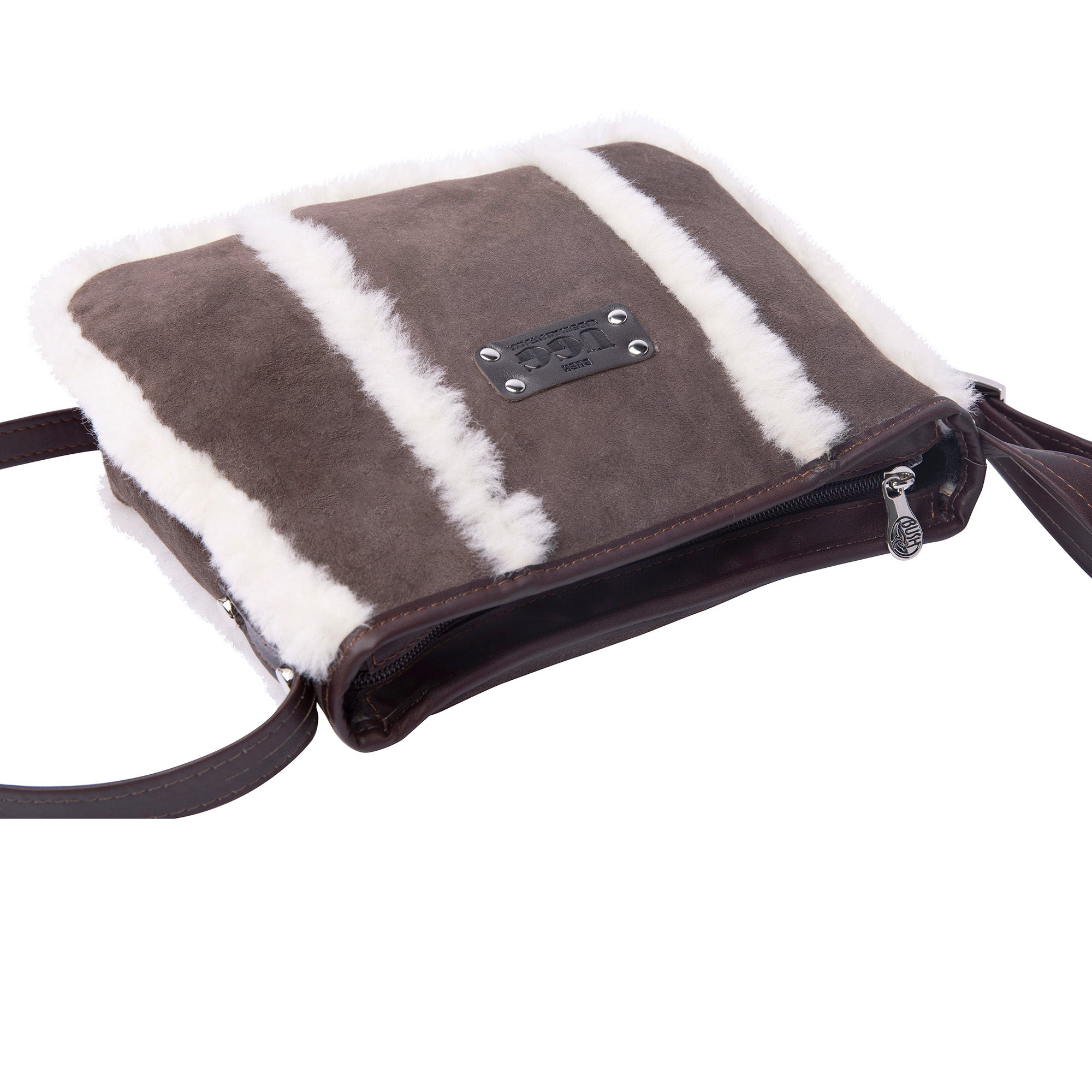 Australian-made EverUgg wool over shoulder handbag with soft wool exterior and sturdy shoulder strap, stylish and functional.