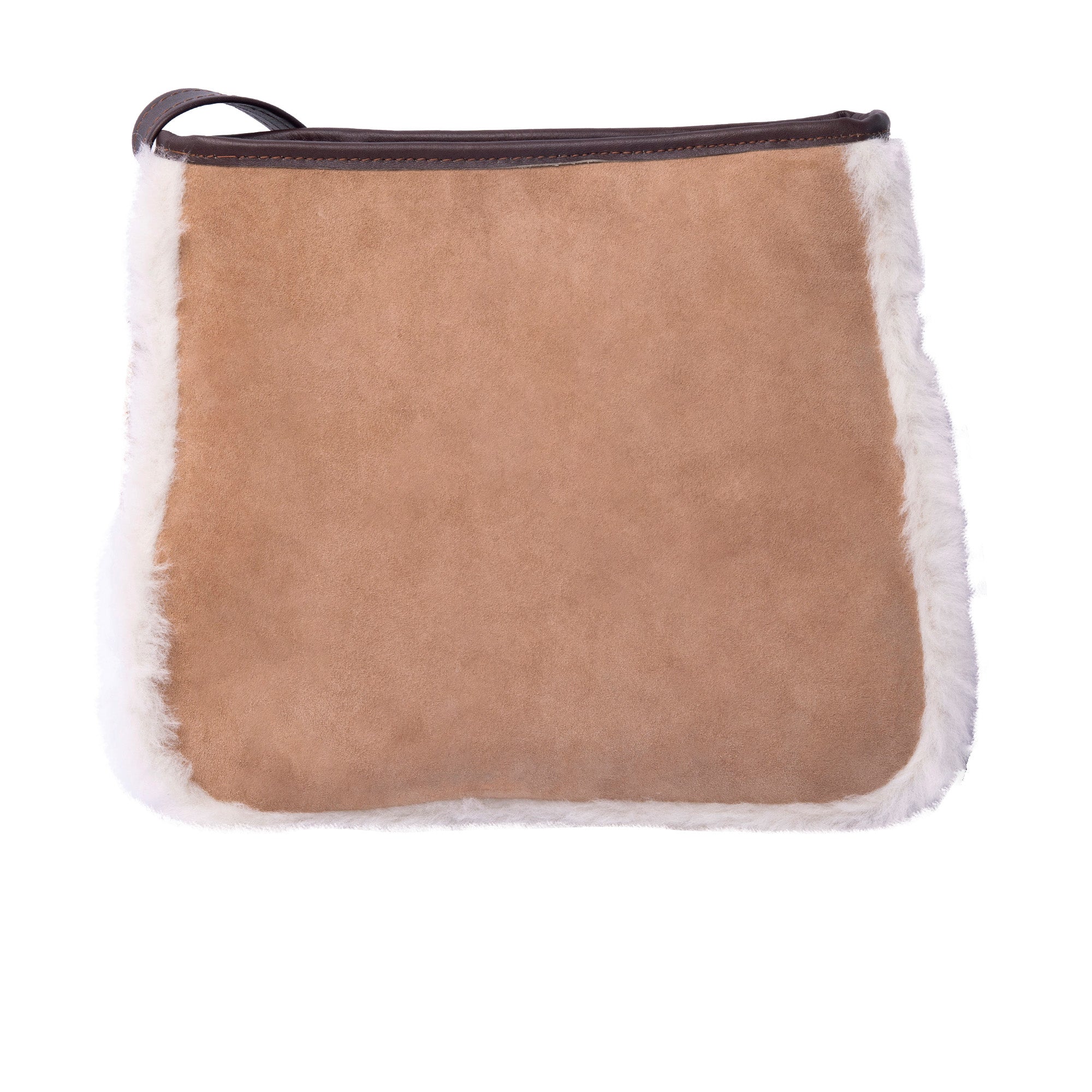 Australian-made EverUgg wool over shoulder handbag with soft, natural wool exterior and adjustable strap, stylish and functional.