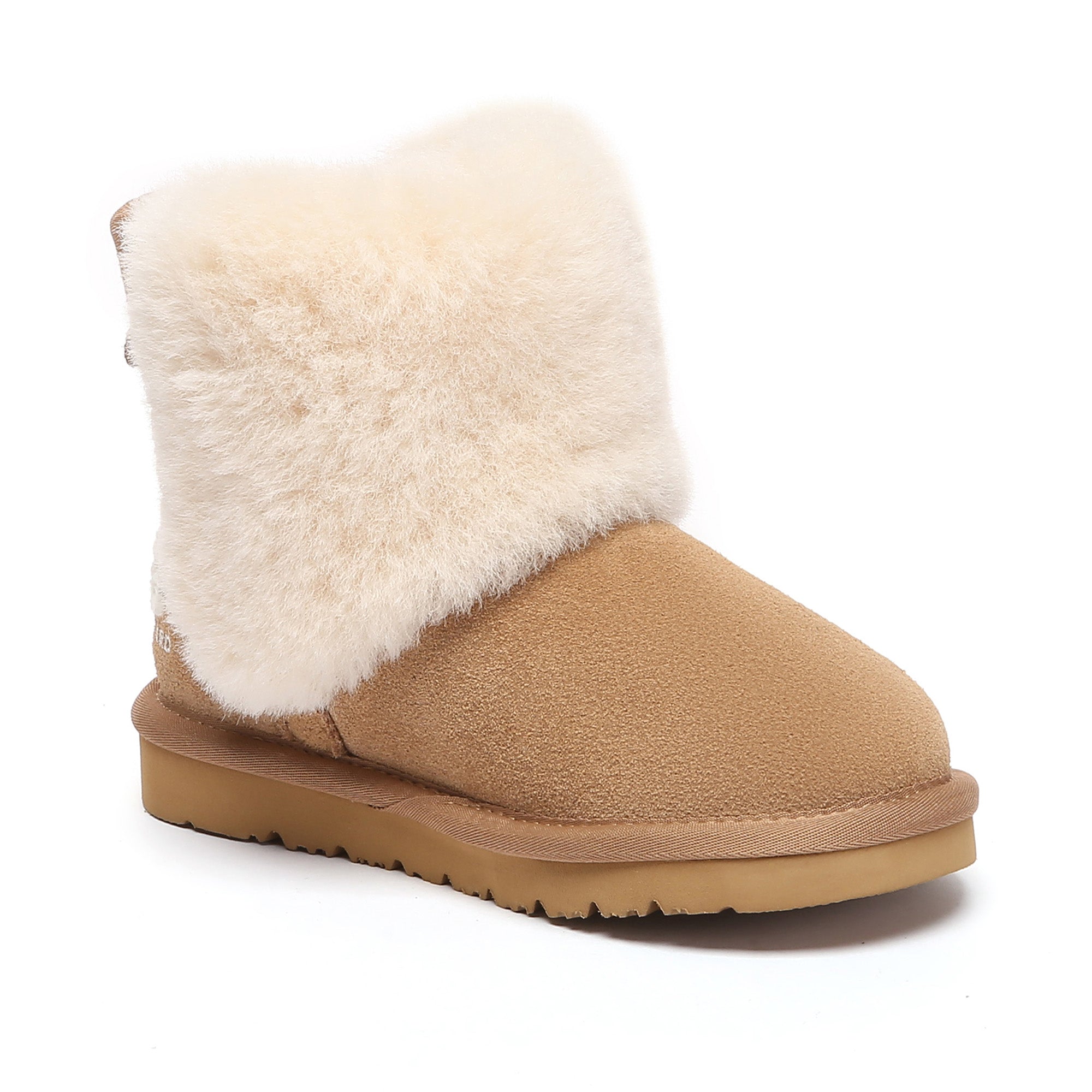 Kids UGG boots by EverUgg, cozy woolly design with soft soles, perfect for keeping children's feet warm and stylish.