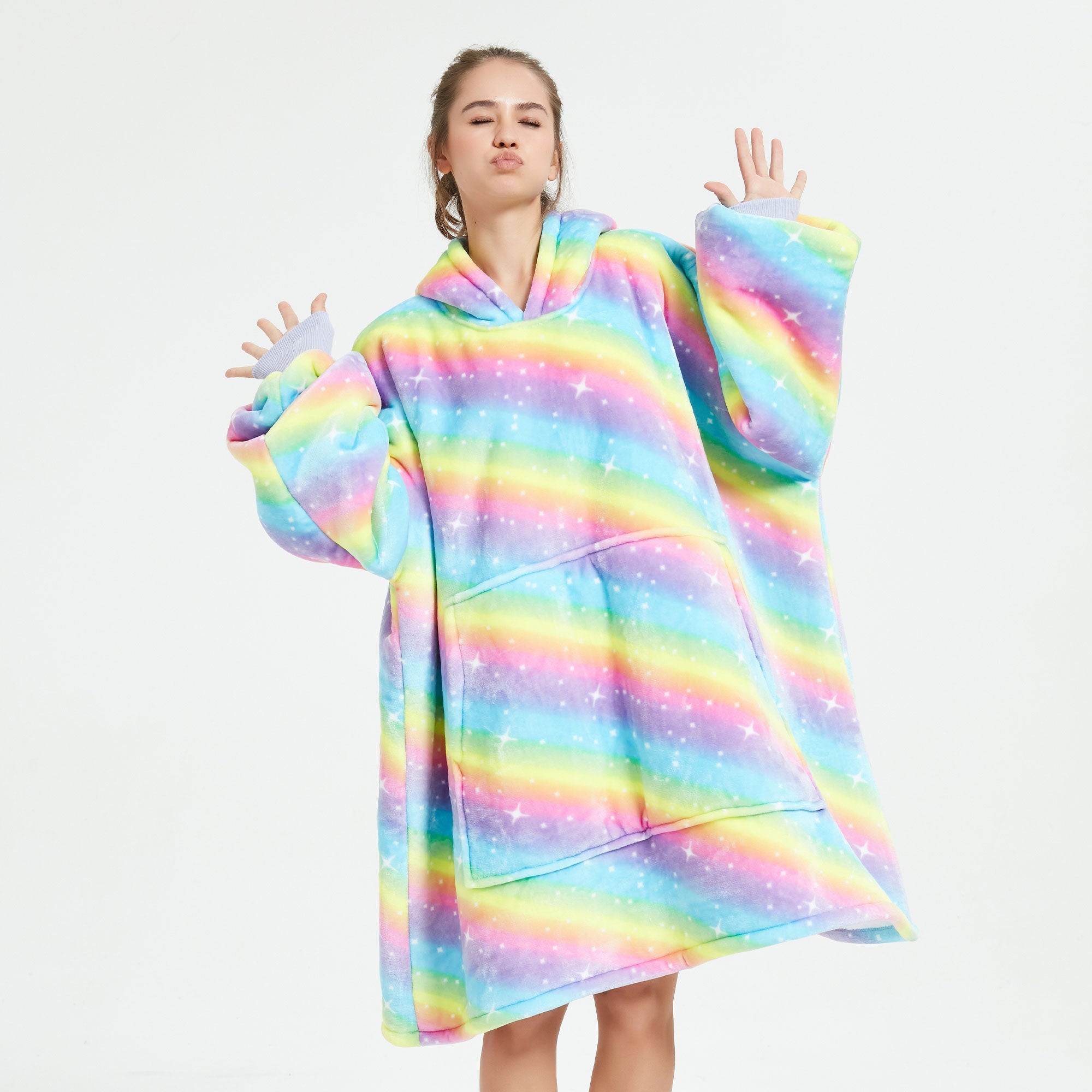 Rainbow Hoodie Blanket