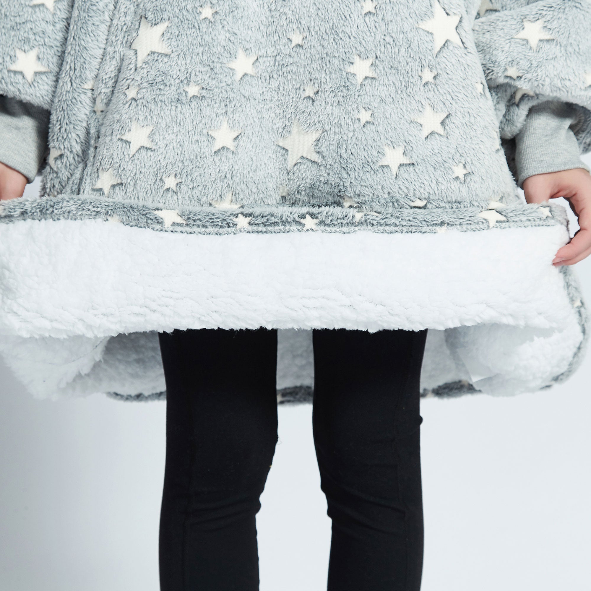 Glow In The Dark Stars Kids Hoodie Blanket