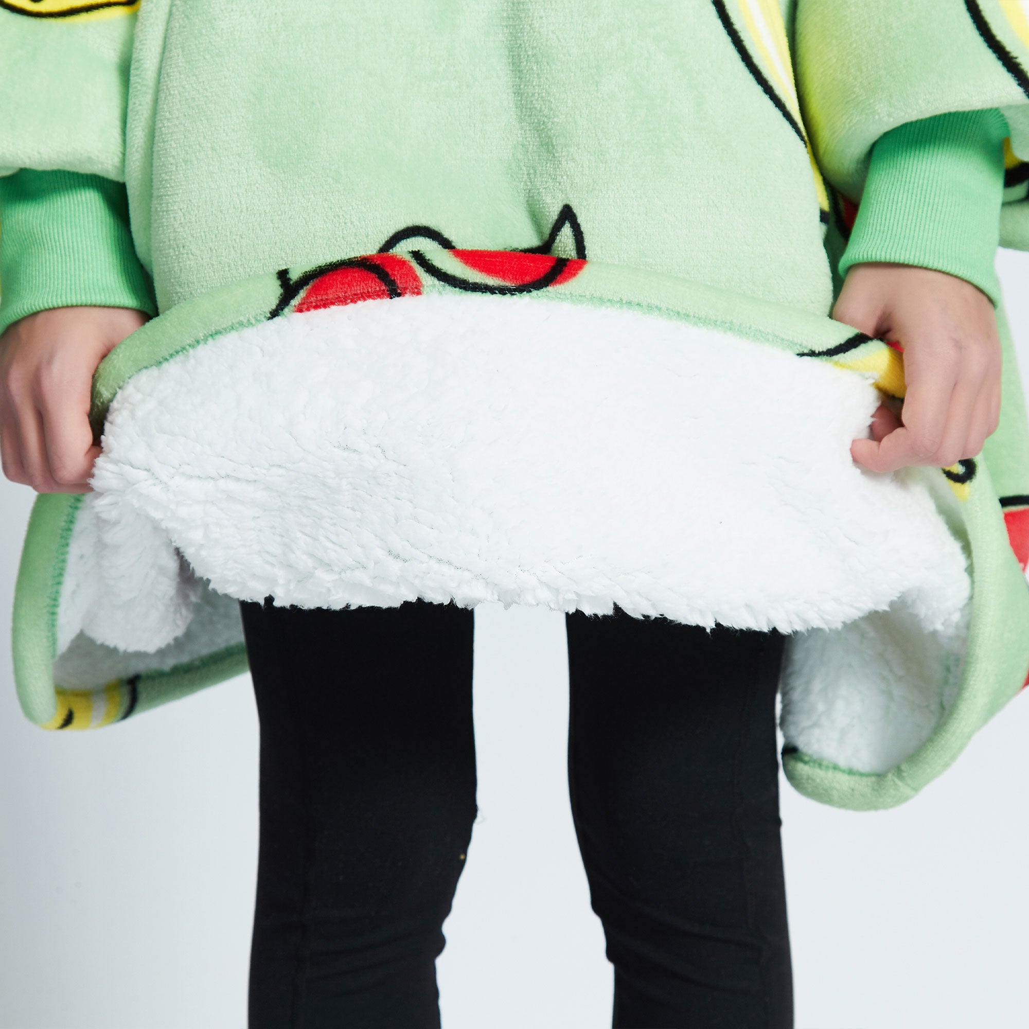 Fruits Green Kids Hoodie Blanket