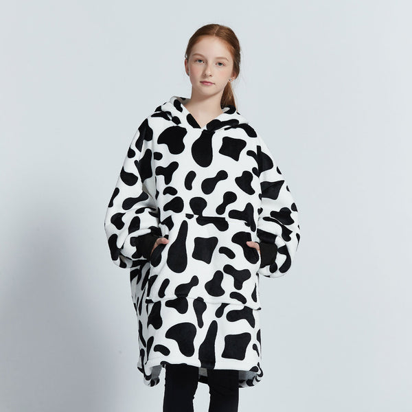 Cow Kids Hoodie Blanket