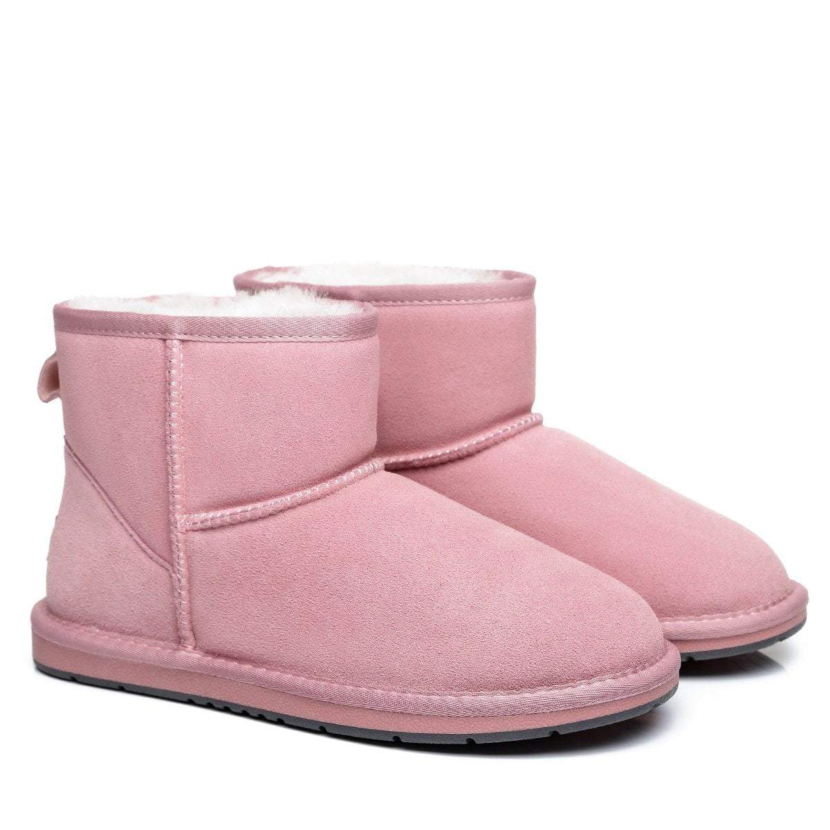 EverUgg Classic Mini UGG boots in suede with special colors, women's shoes showcasing a cozy, stylish design.