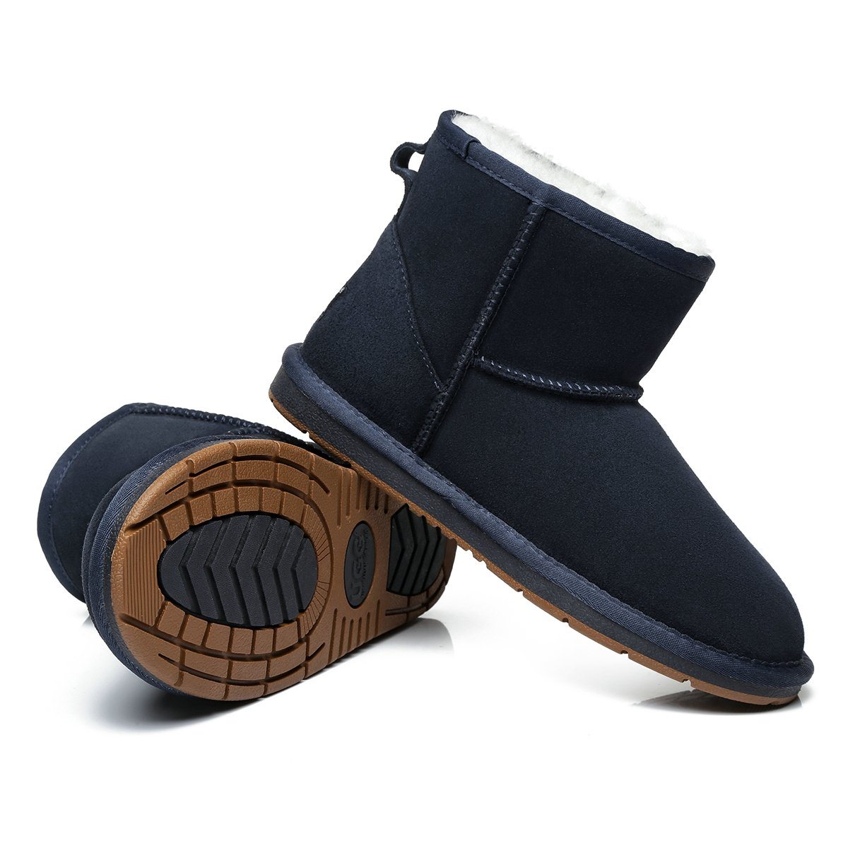 EverUgg Classic Mini UGG Boots in colorful suede, featuring a cozy shearling lining and iconic silhouette for women.