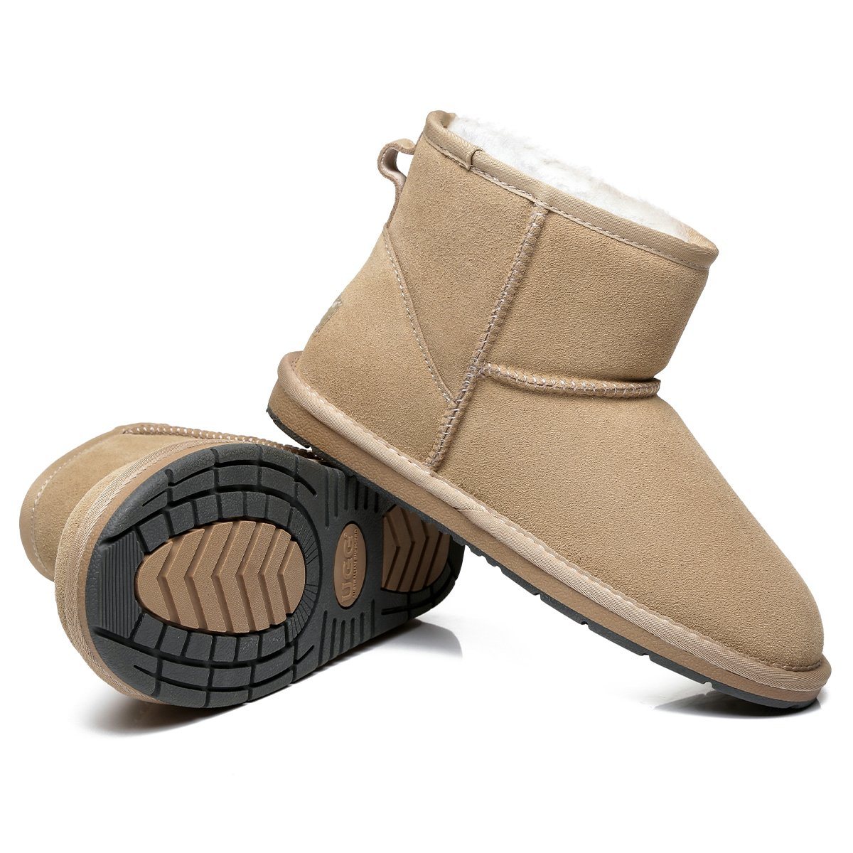 EverUgg Classic Mini UGG Boots in suede, featuring special colors, designed for women, showcasing the stylish, cozy footwear.