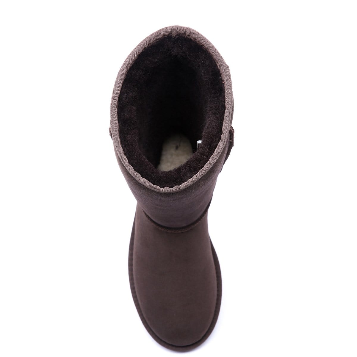 EverUgg Classic Tall UGG Boots for women, showing soft suede exterior, plush sheepskin lining, and sturdy rubber sole.