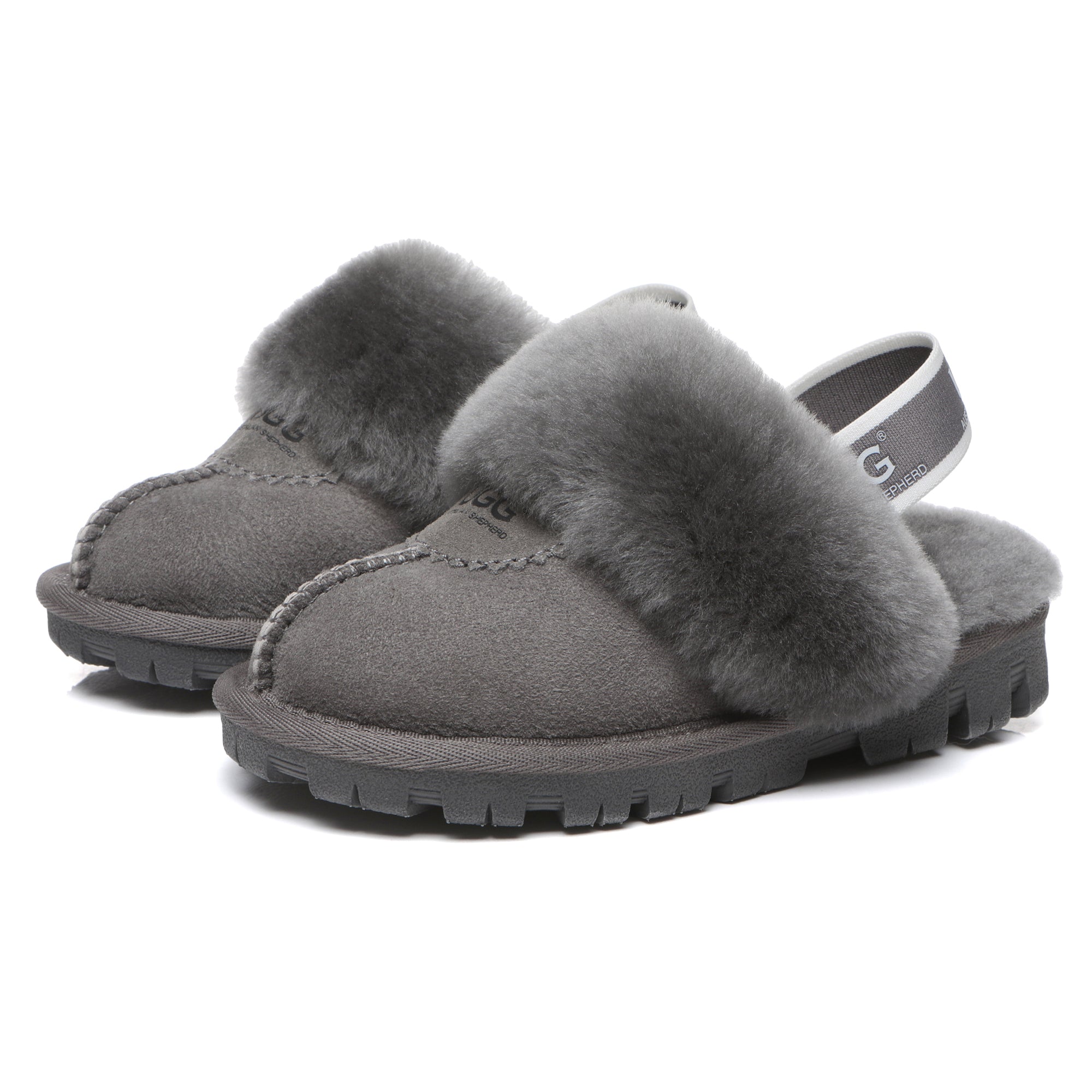 EverUgg Harper Kids UGG slippers with soft plush lining and cozy design, perfect for warm indoor wear.