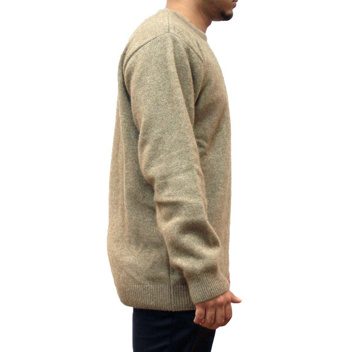 Men's mocha crew neck jumper made from possum merino wool by Koru, displaying a cozy, soft-knit sweater with a classic fit.