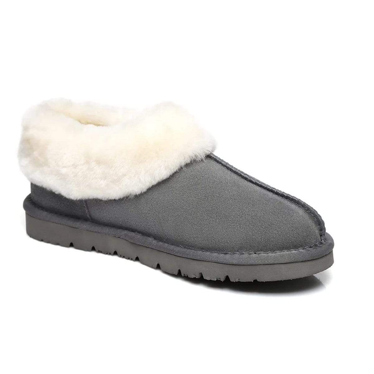EverUgg premium ankle slippers for women, soft and cozy slip-on shoes with plush lining and a casual slip-on design.