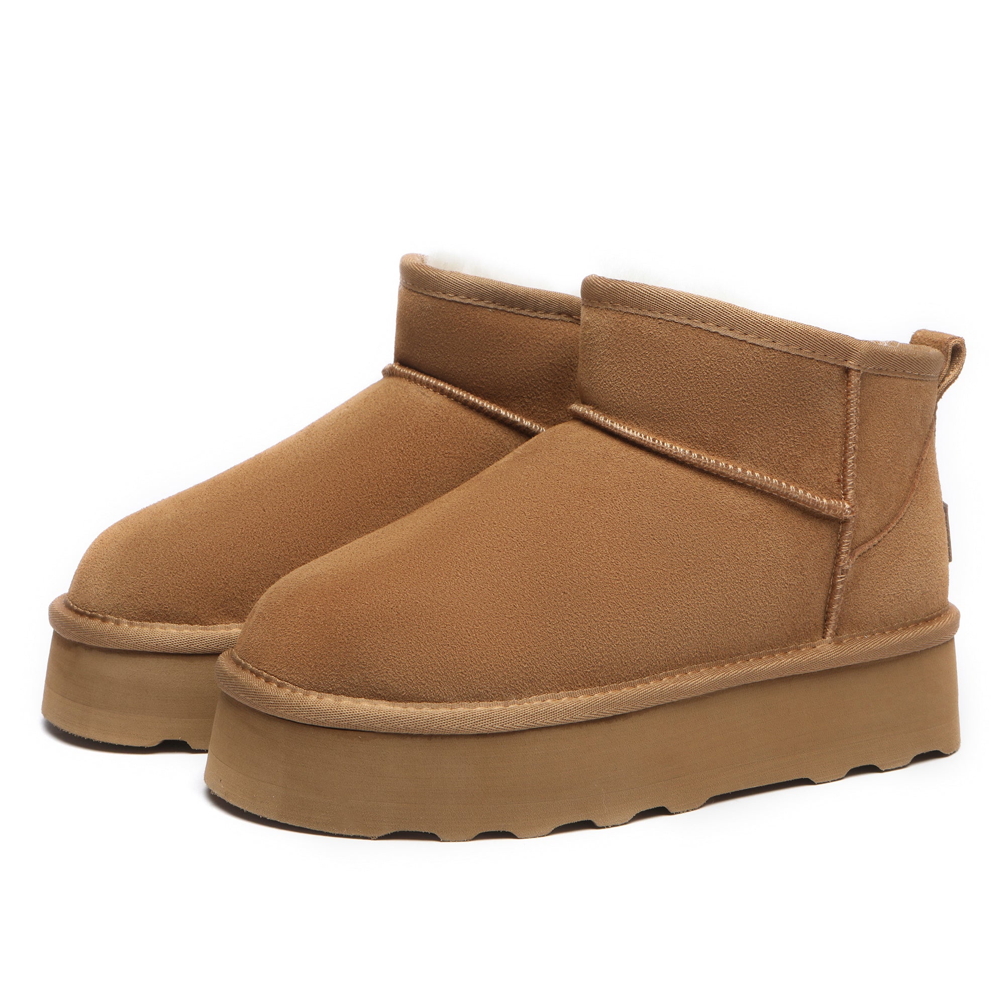 EverUgg Premium Platform Mini UGG Boots in chest-04.jpg, stylish short UGG boots with platform sole and cozy design.