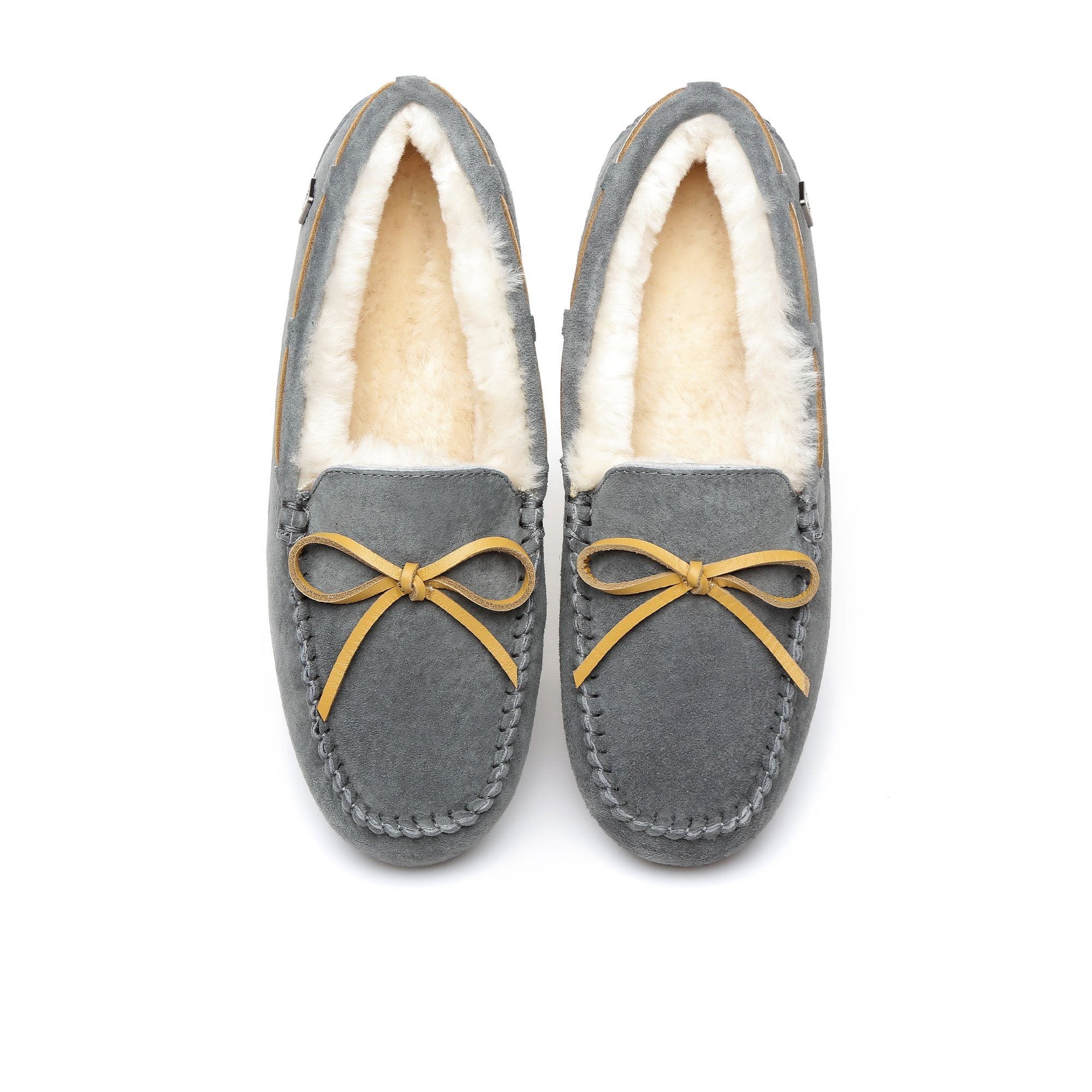 EverUgg moccasin shoe featuring a plush sheepskin insole and classic loafer design for women.