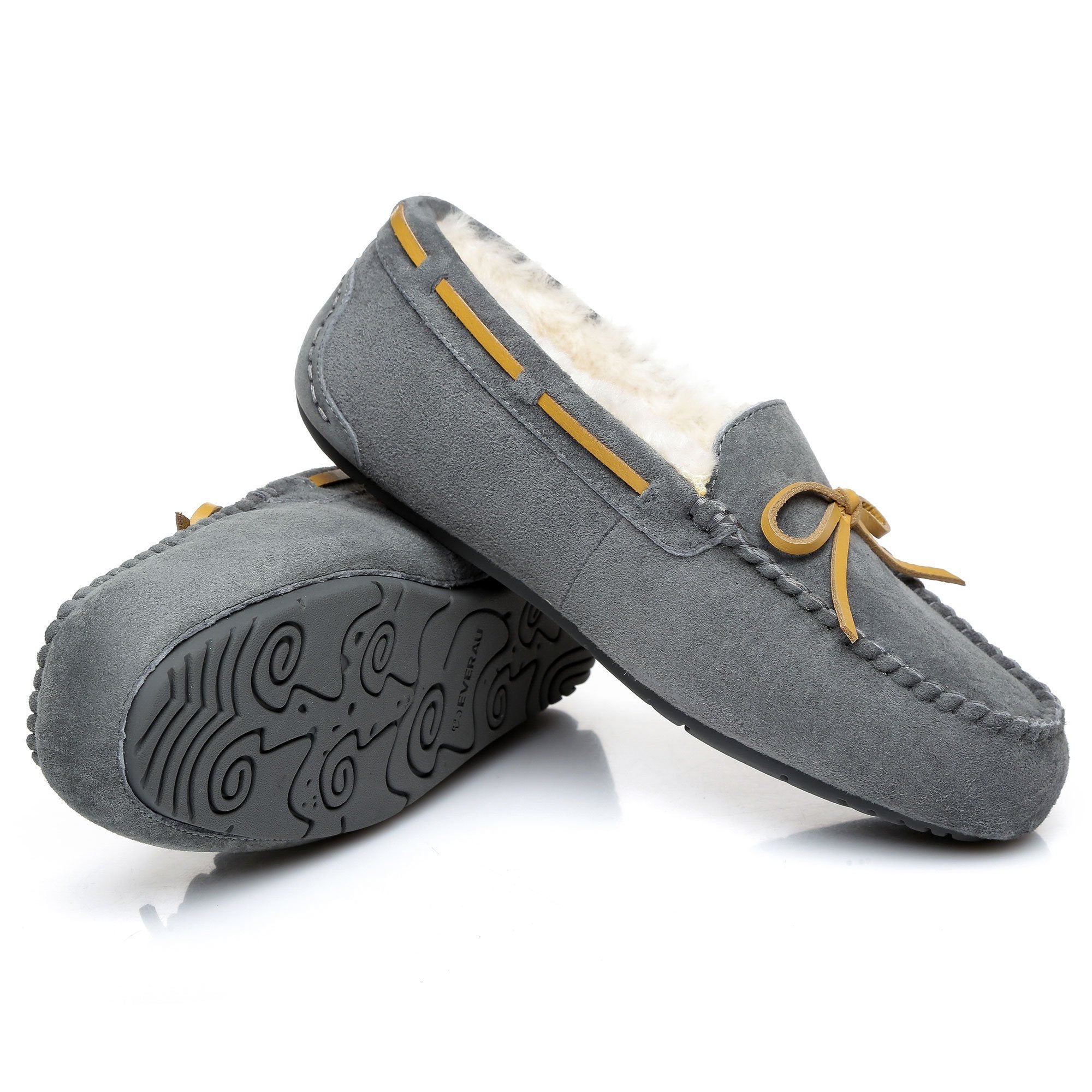 EverUgg moccasin shoe featuring a premium sheepskin insole for comfort and style in women's footwear.