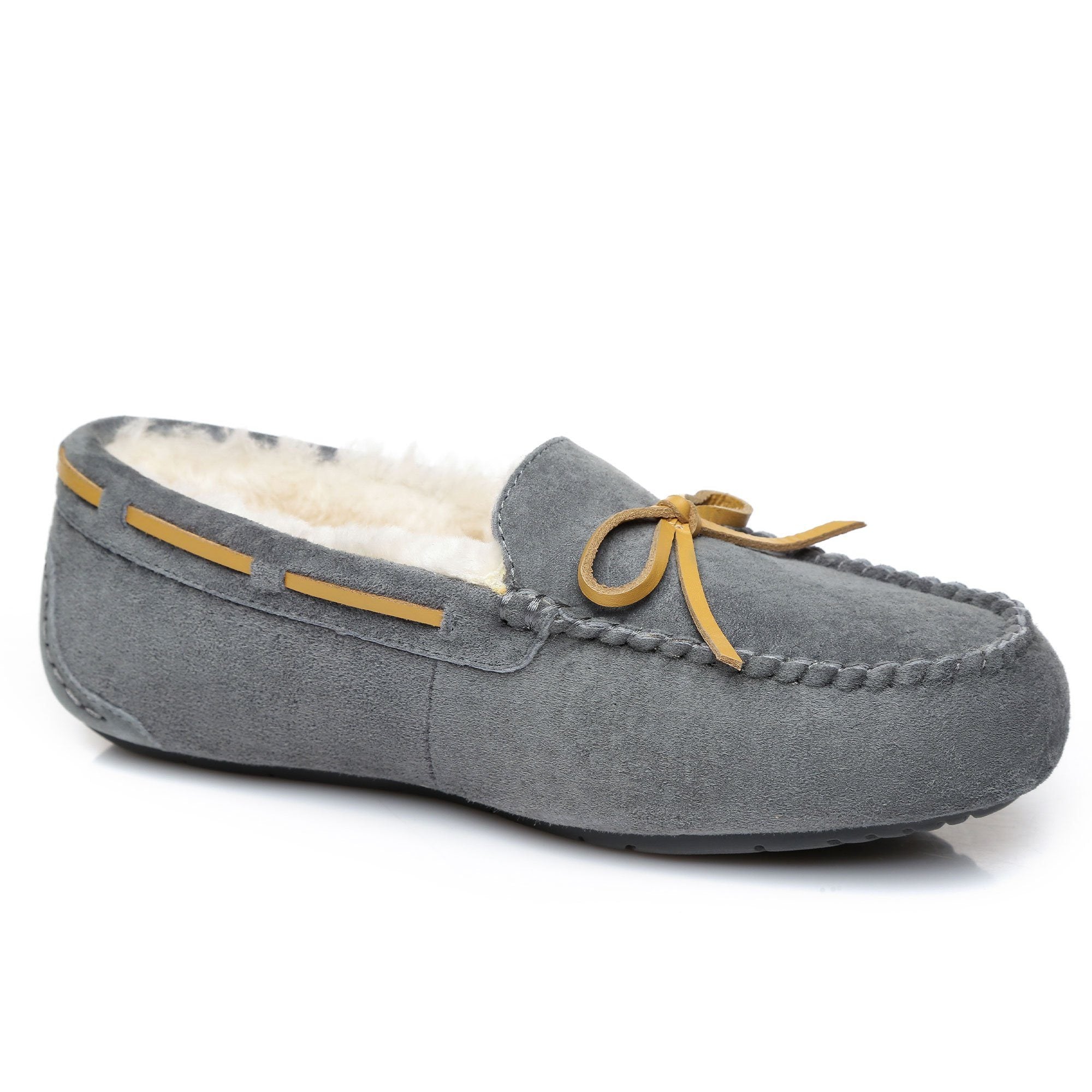 EverUgg moccasin with premium sheepskin insole, featuring a soft, comfortable loafer design for women.