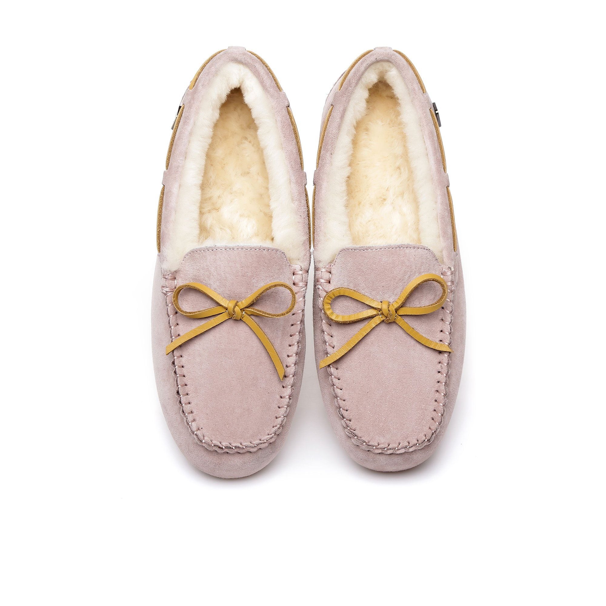 EverUgg moccasin with premium sheepskin insole, showcasing soft, luxurious interior and classic loafer style for women.