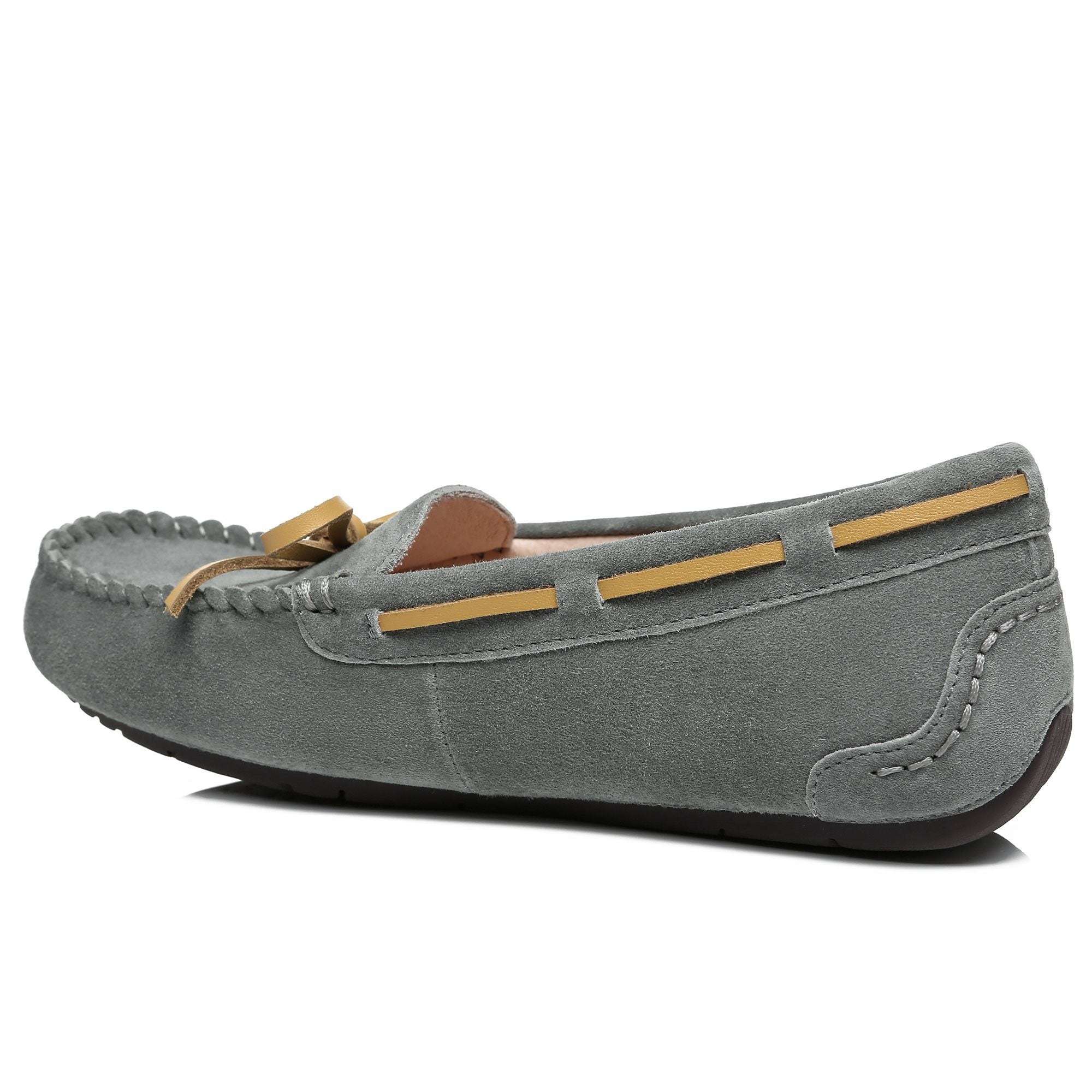 EverUgg premium summer moccasin shoes for women, featuring soft leather and casual slip-on design in natural color.