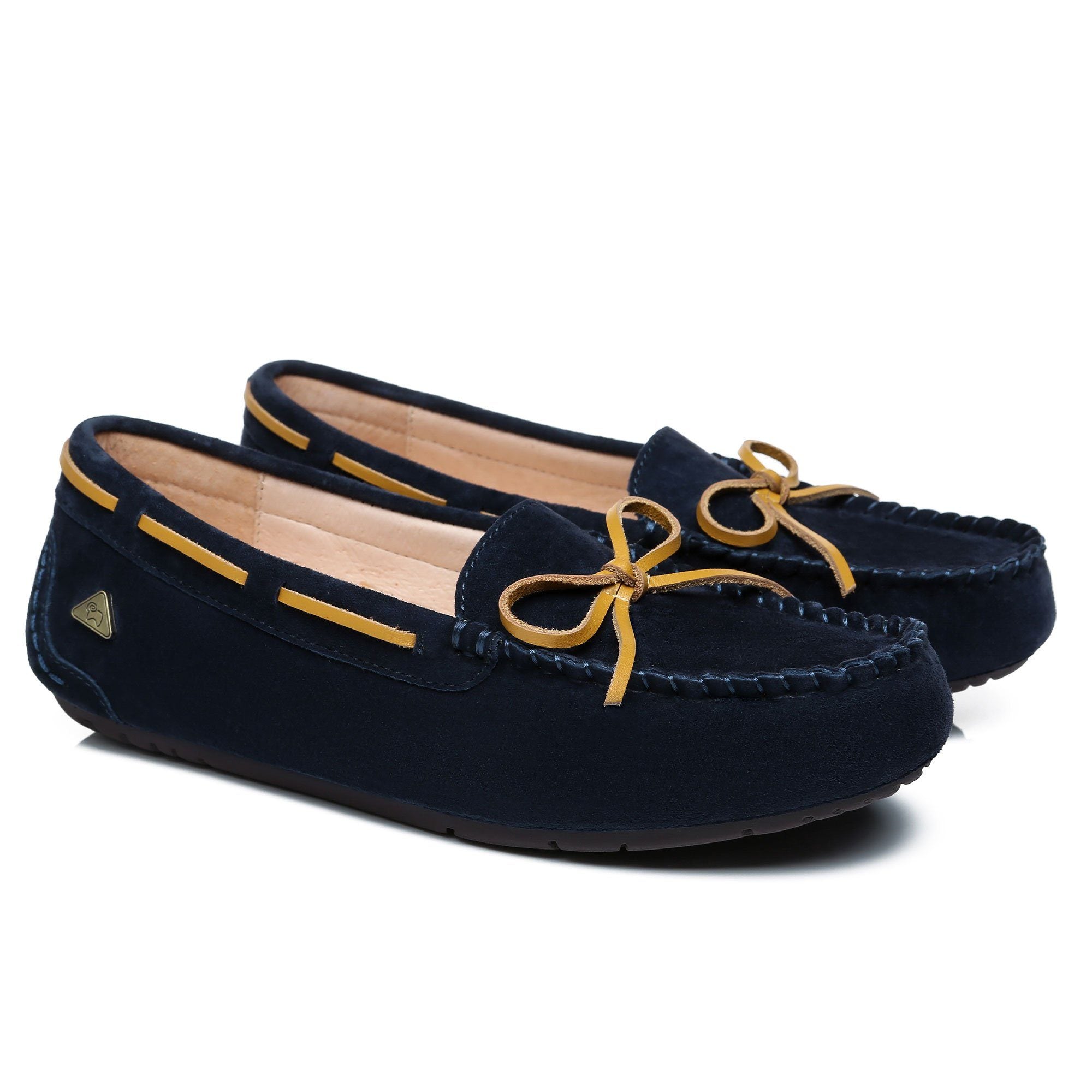 Women’s premium summer UGG moccasin shoes by EverUgg featuring soft leather and comfortable slip-on design.