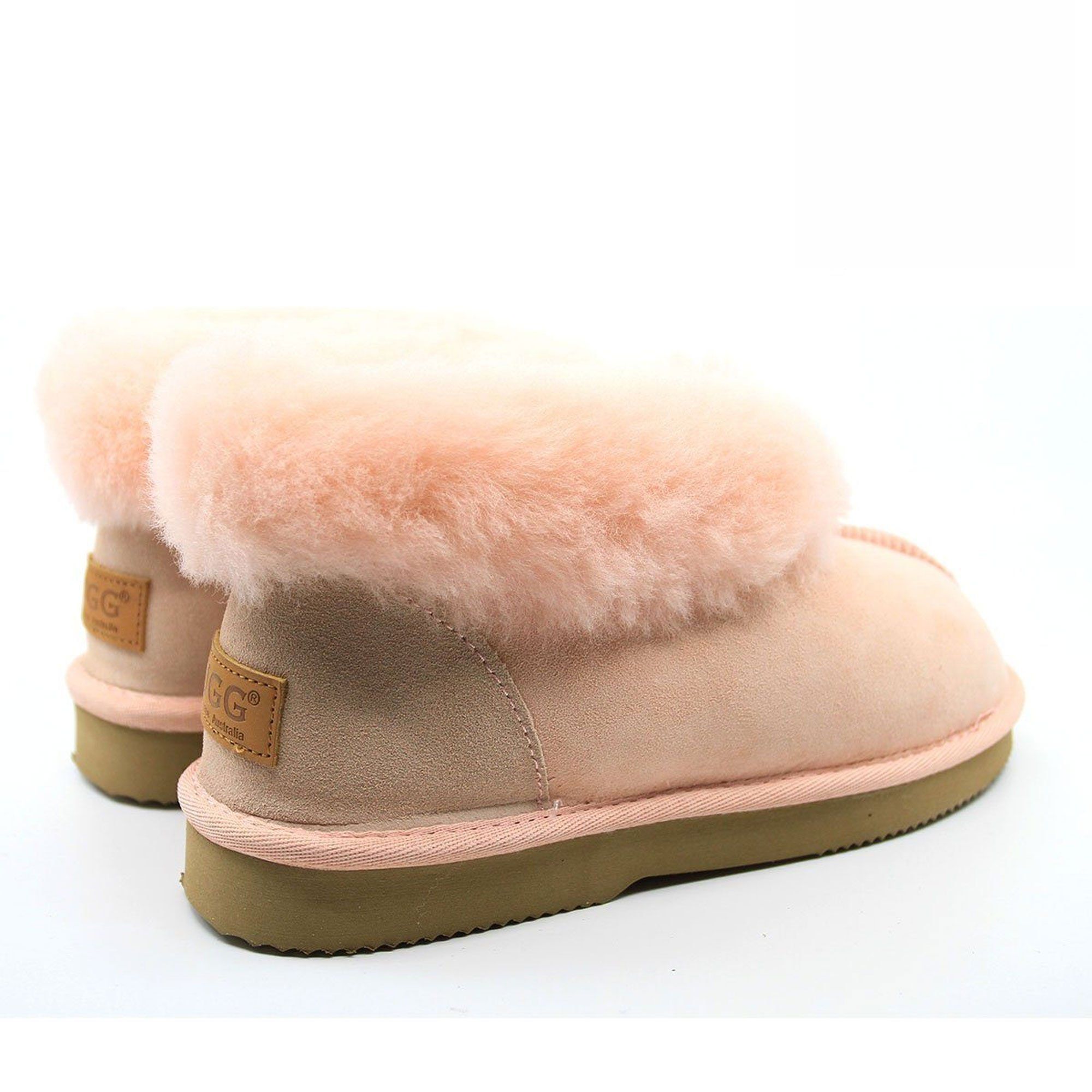Australian-made UGG premium ankle slippers for women by Auzland, featuring soft, cozy footwear with plush lining and ankle design.
