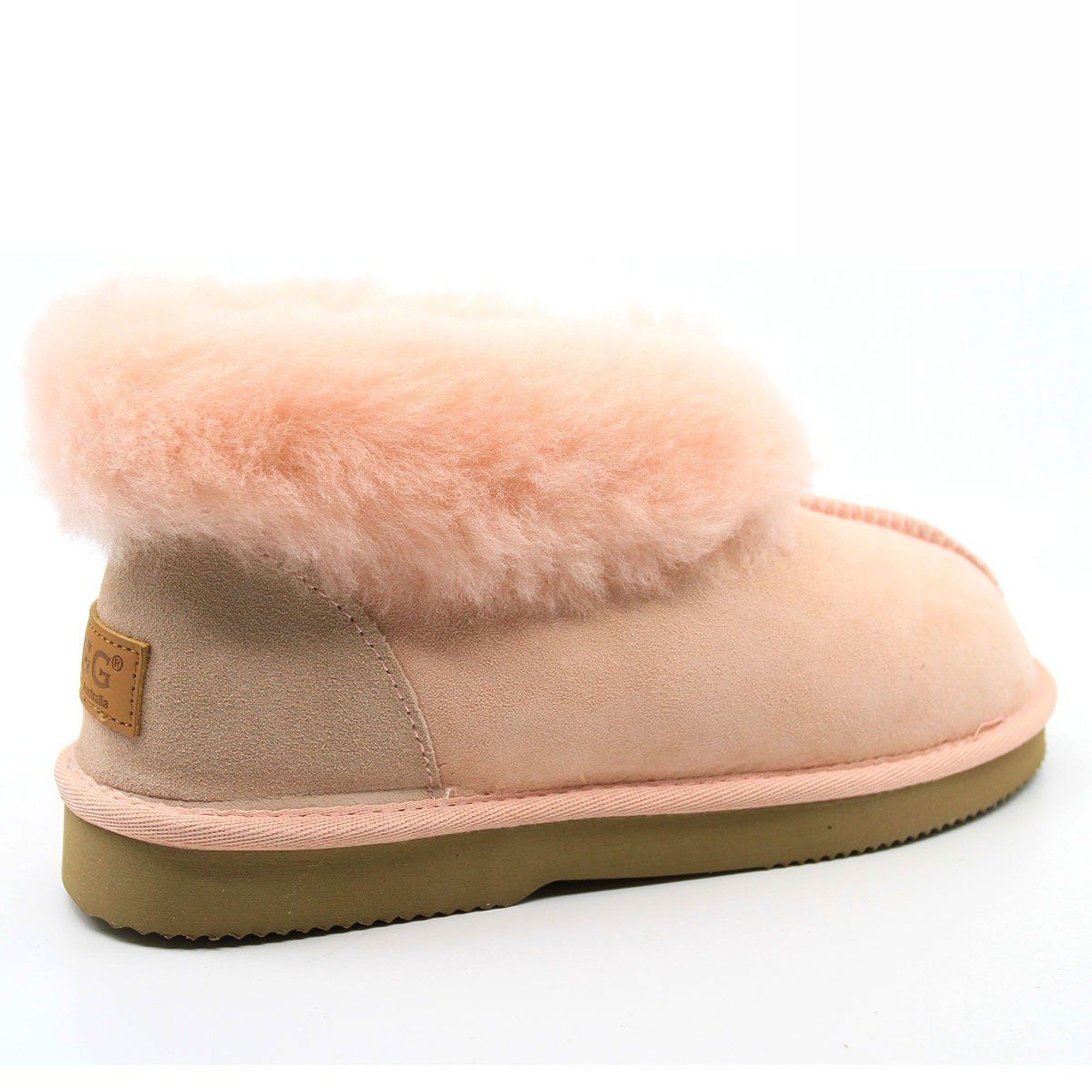 A pair of Auzland UGG Premium Ankle Slippers for women, featuring soft, cozy Australian-made slippers with ankle-high design.