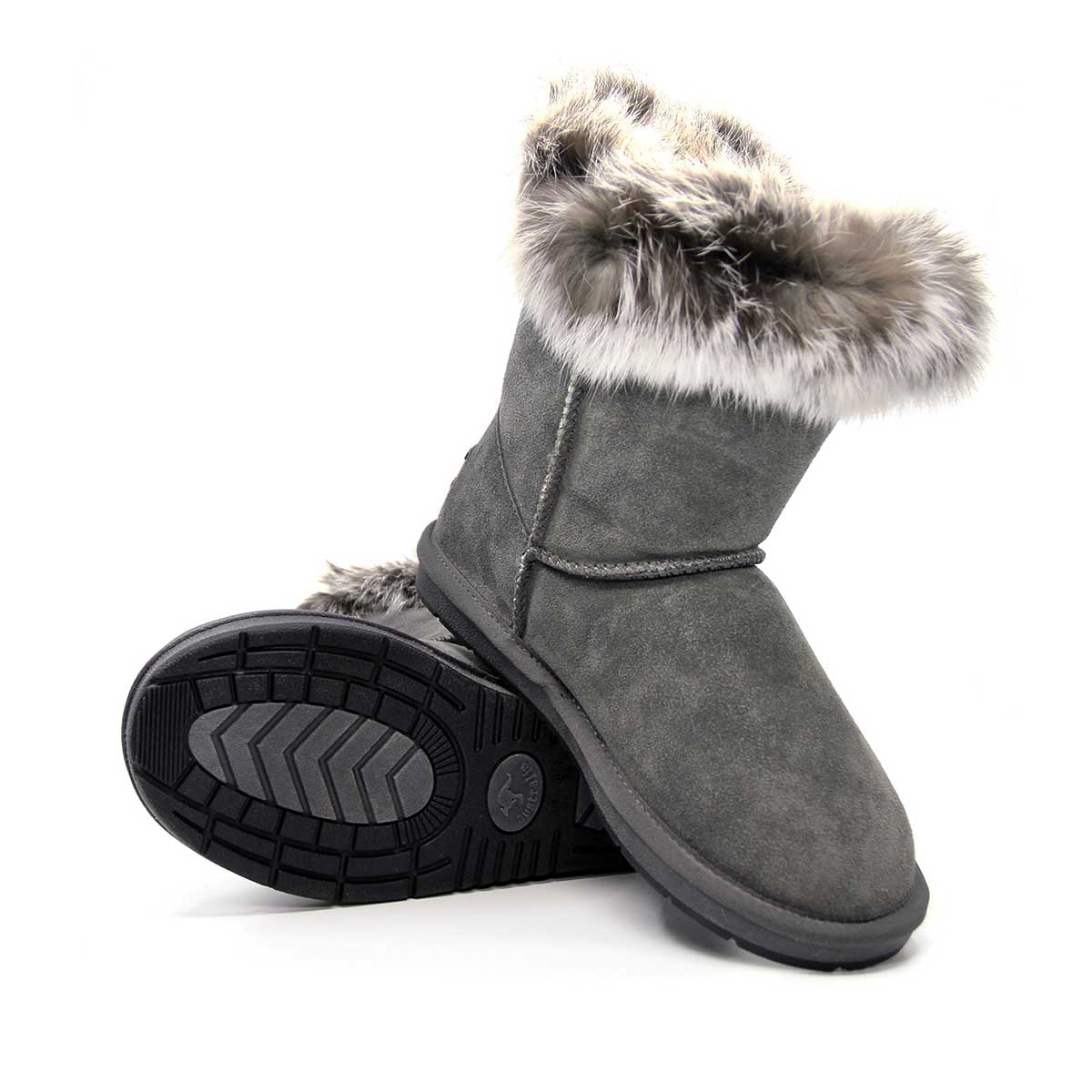 Auzland short button fur UGG boots for women featuring a stylish design with buttons and cozy fur lining.