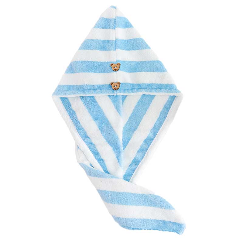 Blue Snuggyz® Fast Drying Hair Towel made of soft, absorbent fabric, ideal for quick hair drying and gentle hair care.