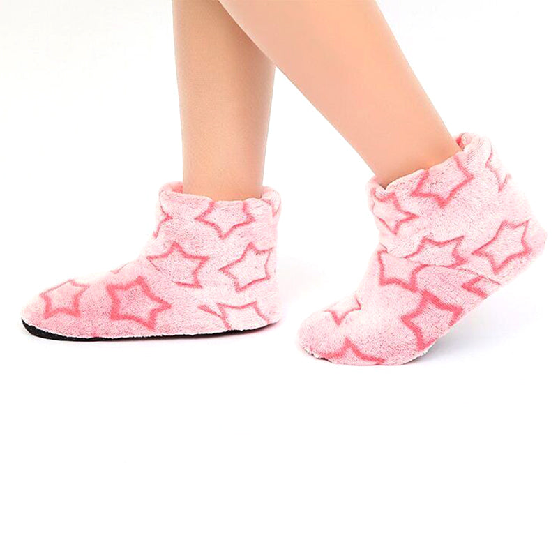 Snuggyz home booties in cozy fabric, featuring a soft interior and stylish design for comfortable indoor wear.