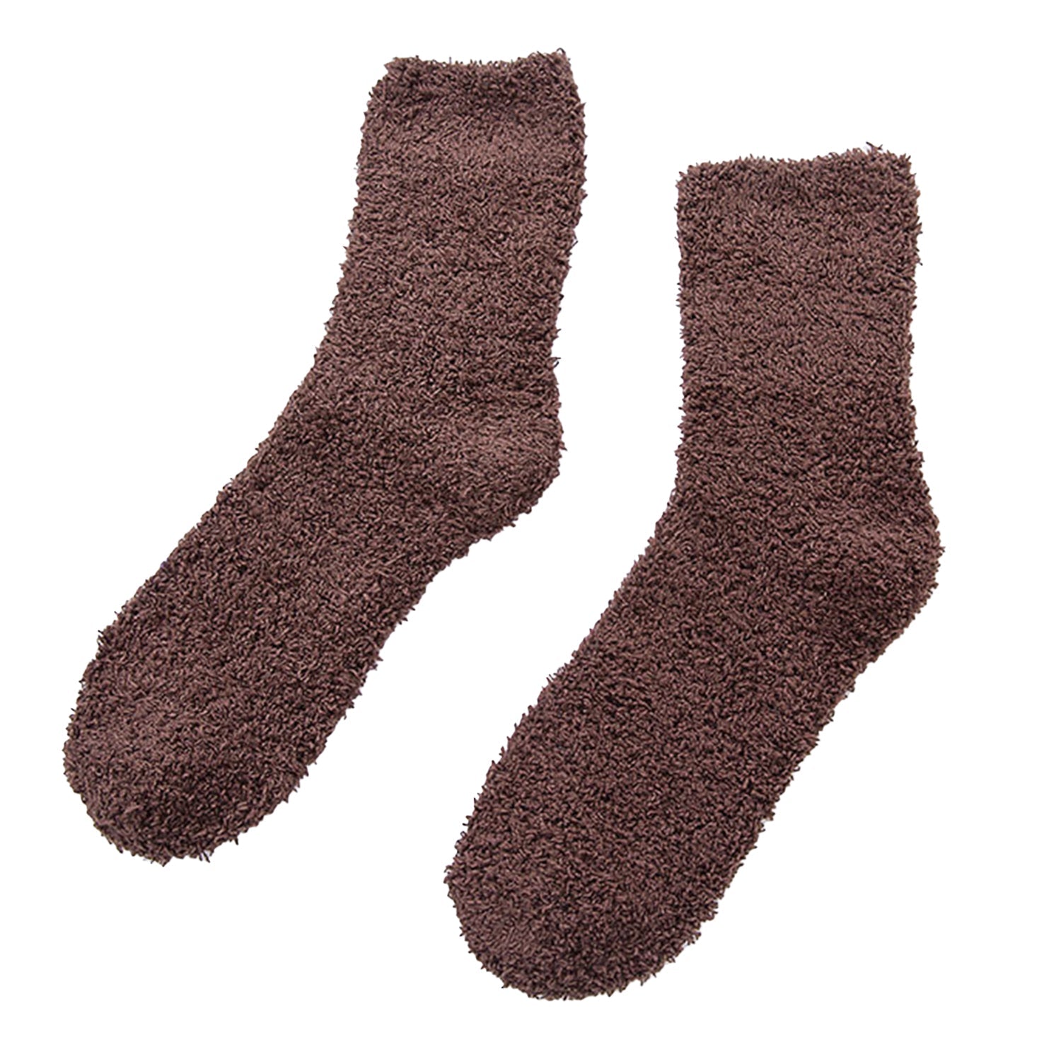 Snuggyz® ultra-soft chocolate brown socks showing a cozy, comfortable fit with smooth fabric texture.