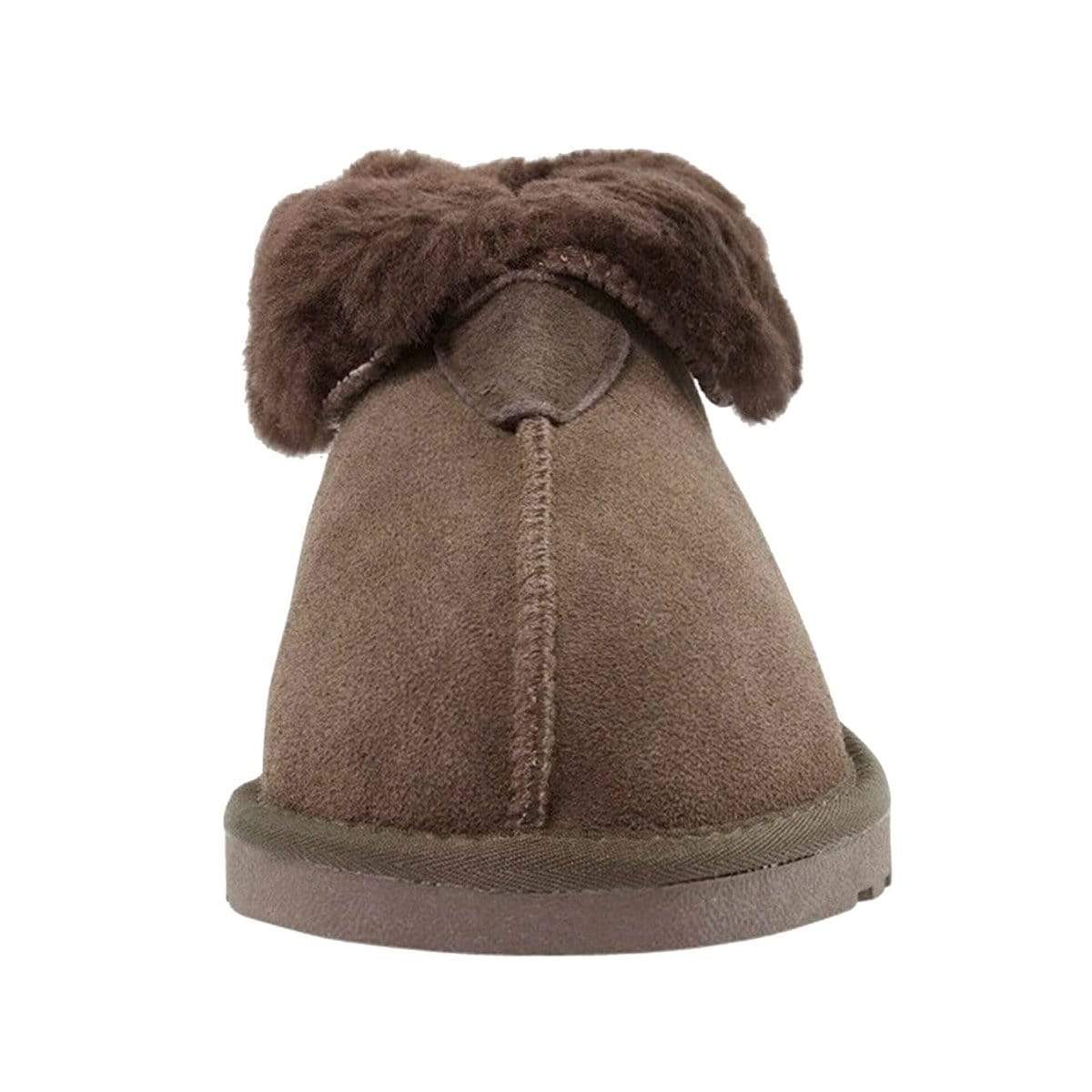 Auzland UGG Classic Ankle Slipper shoes with cozy sheepskin lining and soft suede exterior, ideal for comfortable indoor wear.