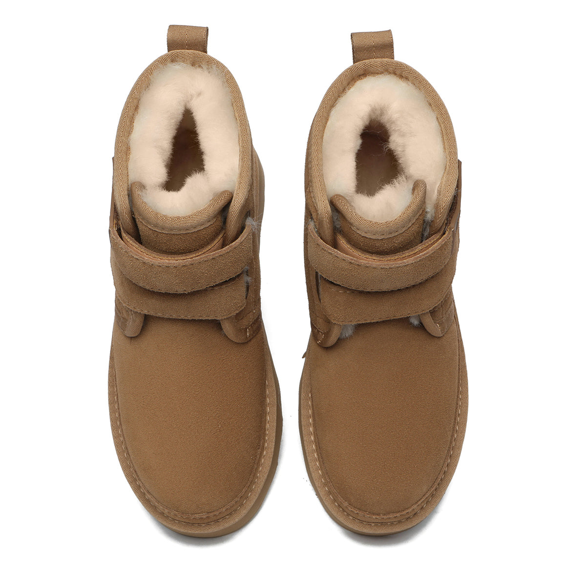 EverUgg UGG Dylan Platform Boots, stylish brown boots with chunky soles and lace-up design, shown on a model's feet.