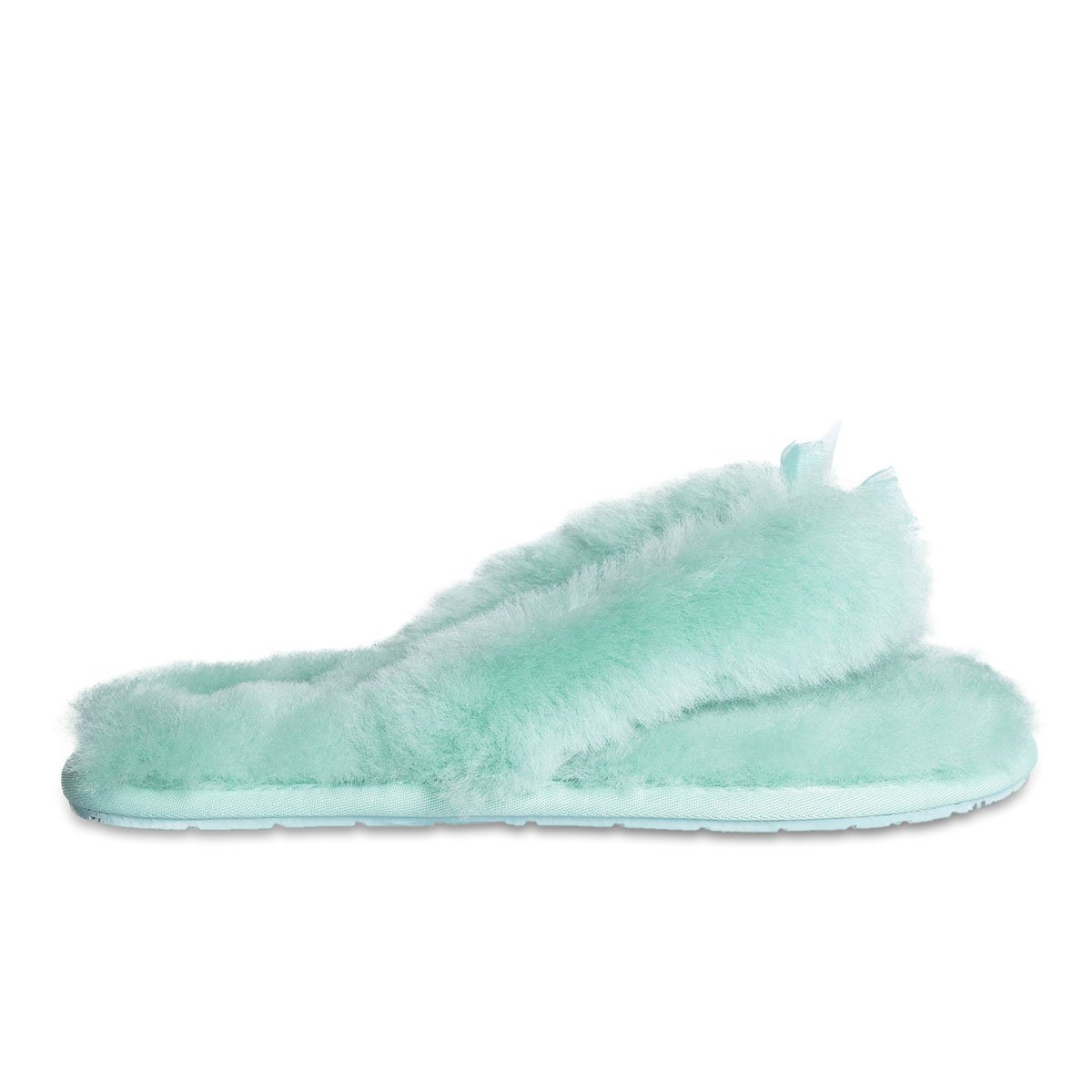 EverUgg Fluff Slippers for women in light blue, plush and cozy UGG slippers with fluffy interior and slip-on design.
