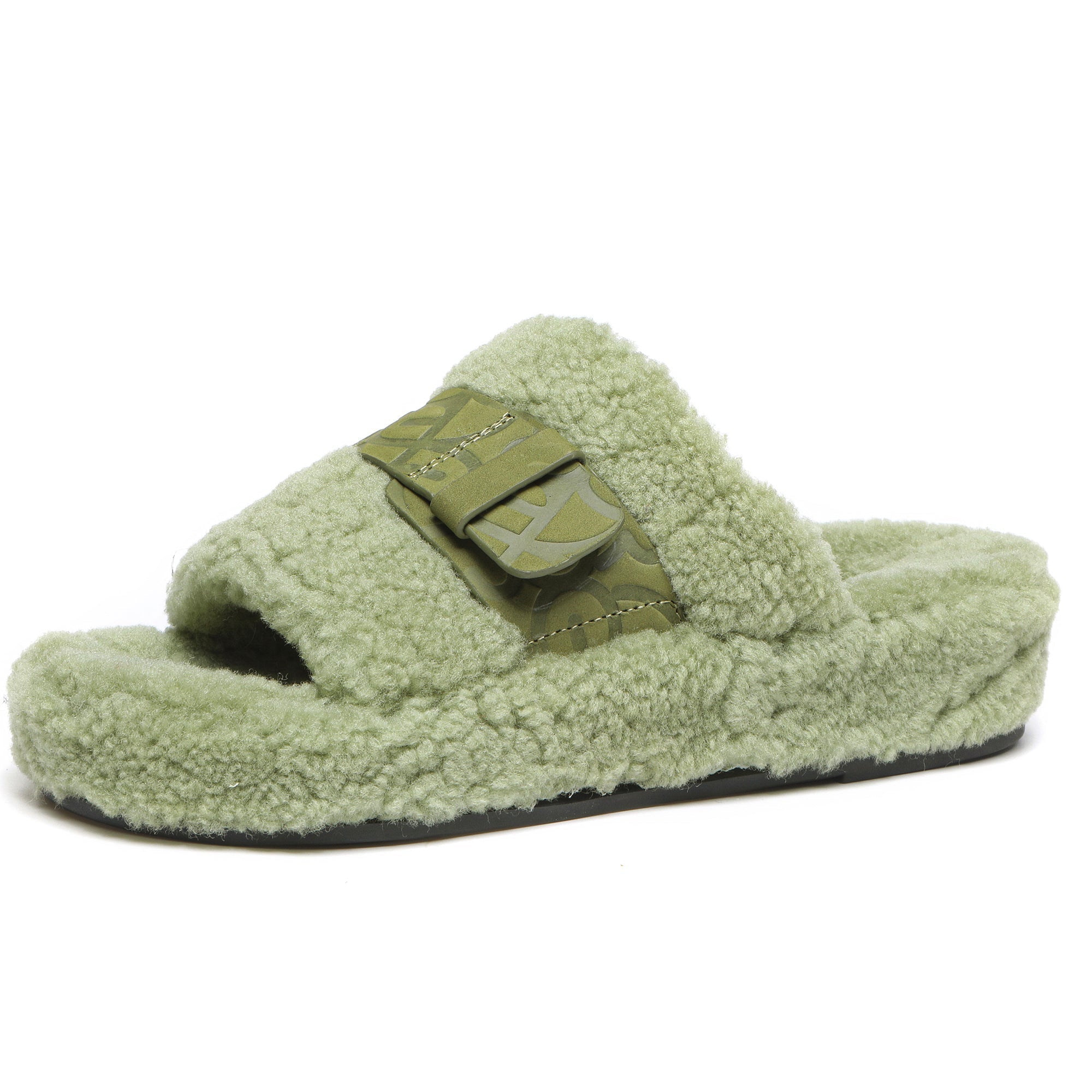 EverUgg UGG Georgie sheepskin wool slides for women, featuring plush sheepskin and stylish slip-on design.