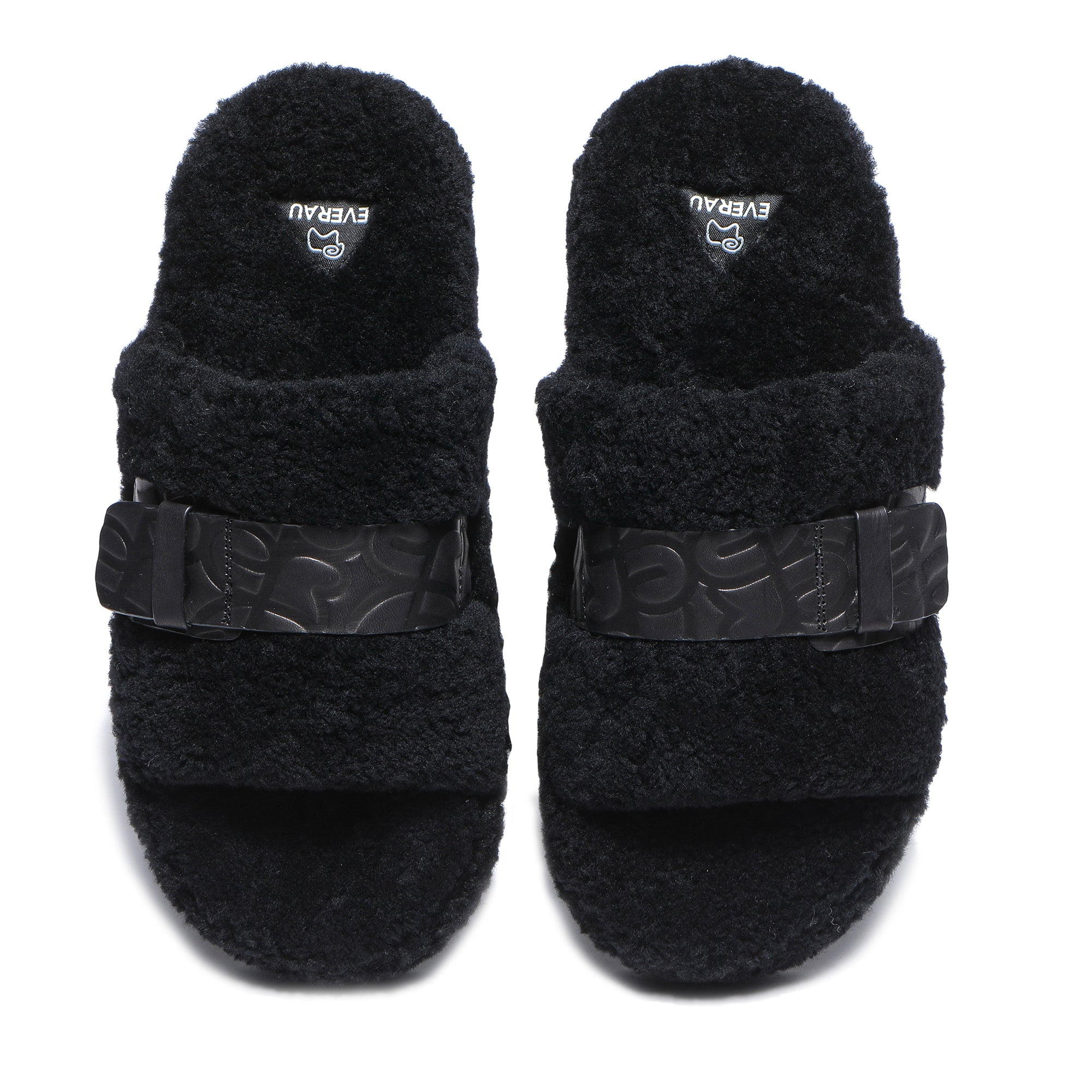 EverUgg UGG Georgie sheepskin wool slides for women, featuring plush sheepskin lining and casual slip-on design.