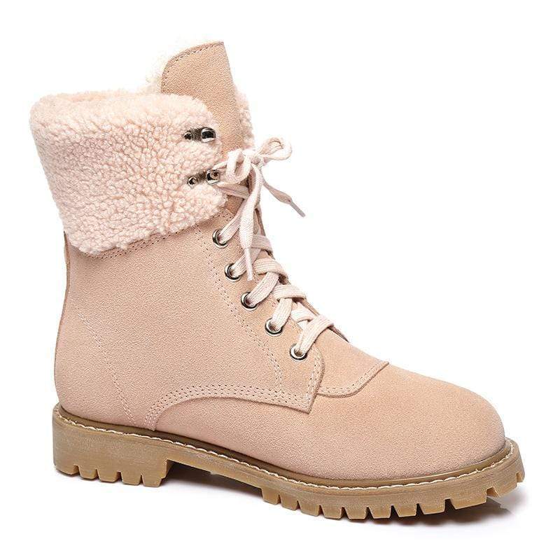 EverUgg UGG Irene fashion boots in pink, stylish women's shoes with a cozy, trendy design, suitable for casual wear.