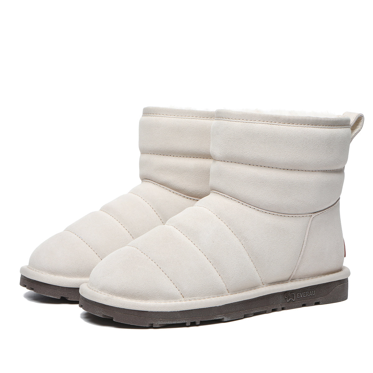 EverUgg UGG Mini Puffer Boots for women, stylish insulated shoes with puffy design and ankle height, perfect for cold weather.