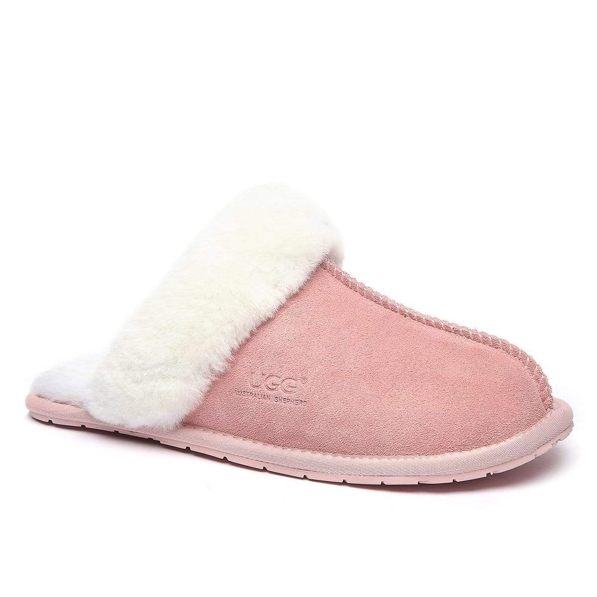 EverUgg UGG Premium Scuff Slippers for women, soft slip-on shoes with plush lining and durable sole, ideal for cozy indoor wear.