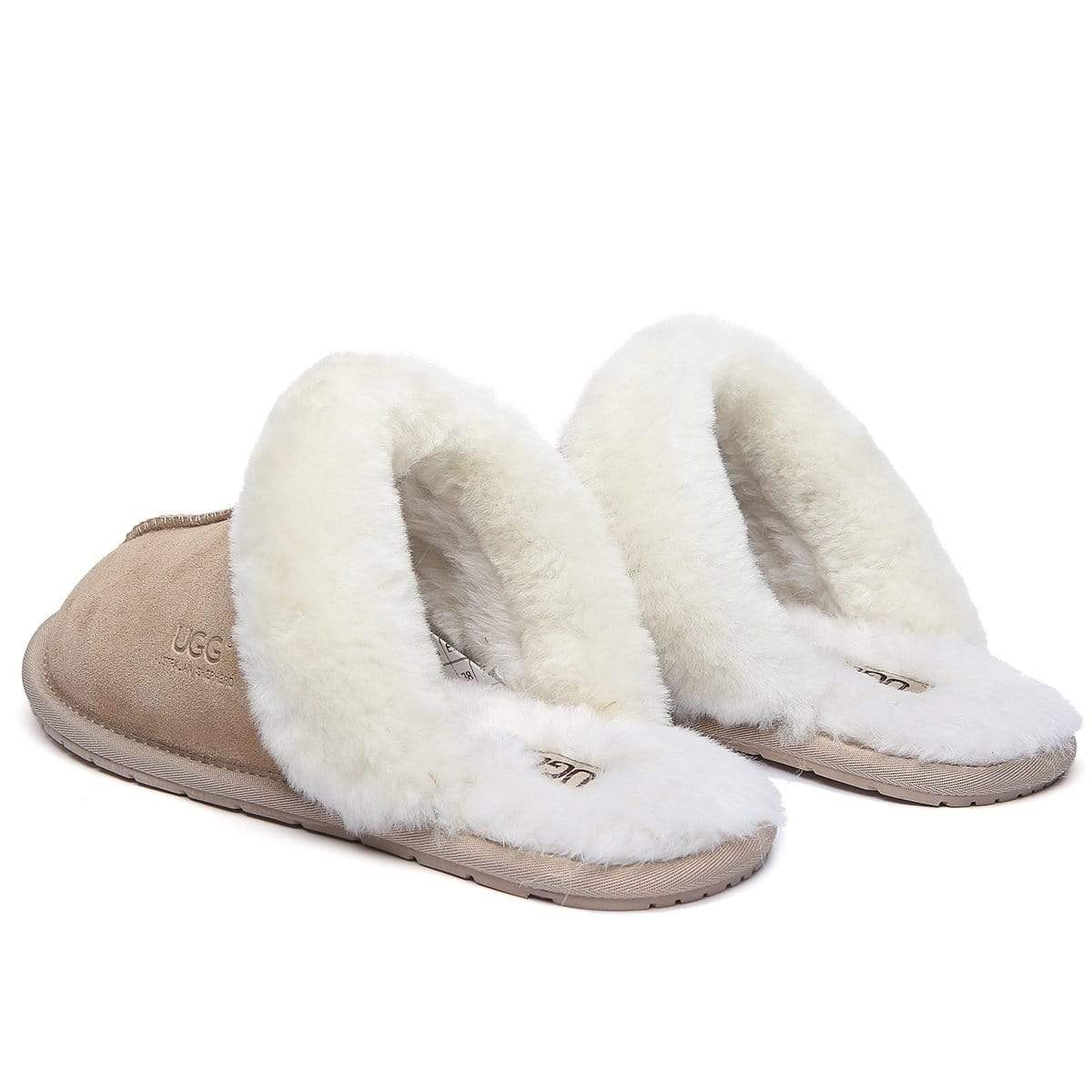 EverUgg UGG Premium Scuff Slippers for women with soft fleece lining and comfortable slip-on design, perfect for indoor wear.