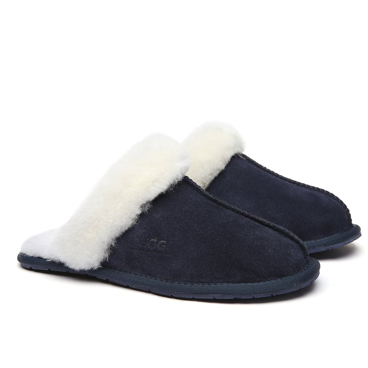 EverUgg UGG Premium Scuff Slippers for women, soft plush interior and durable suede exterior, slip-on design for comfort.