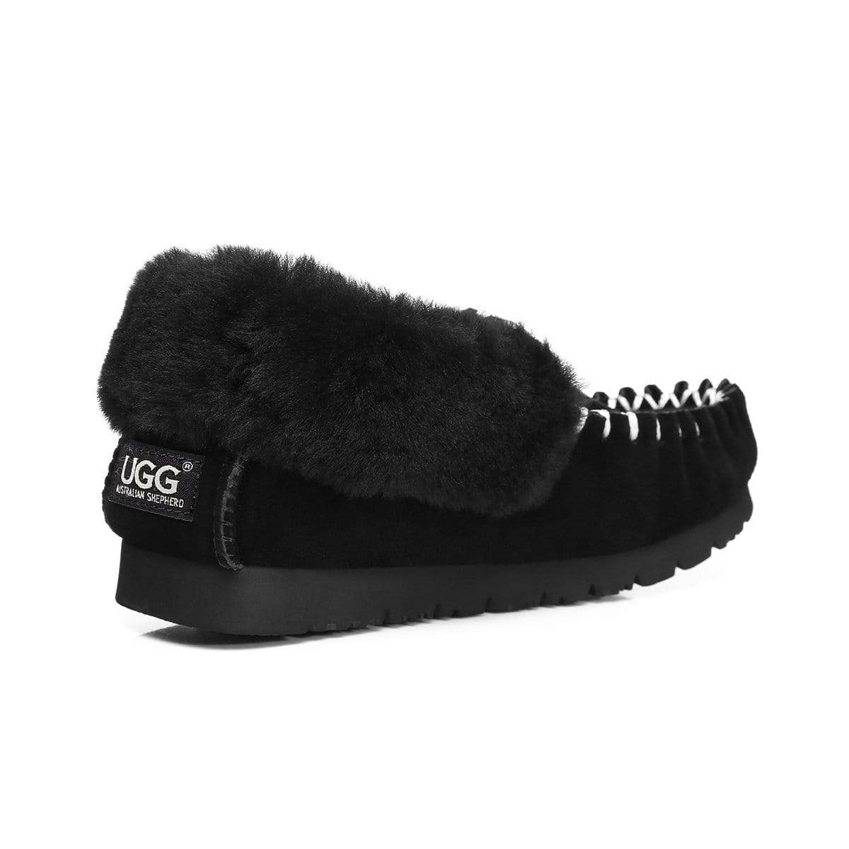 EverUgg UGG Premium Traditional Moccasin for women, cozy slippers with soft leather and classic design, perfect for indoor wear.