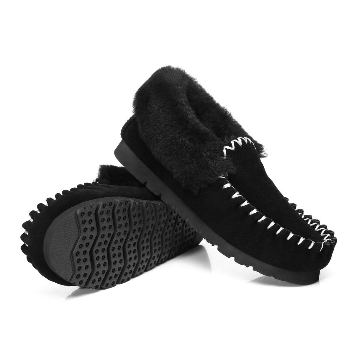 EverUgg UGG Premium Traditional Moccasin women’s slippers featuring soft leather and cozy lining for comfortable indoor wear.