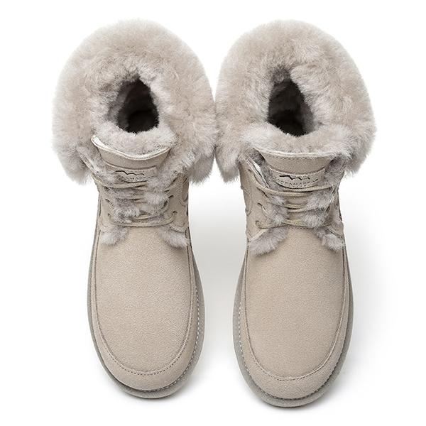 EverUgg winter fashion lace-up boots for women with stylish design and sturdy soles, ideal for cold weather and outdoor wear.