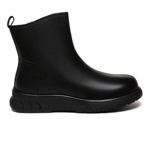 Sheepskin Classic Black Leather Boots