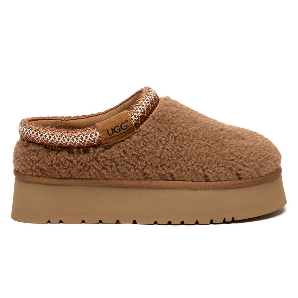 Tazzy Furry Platform UGG Slippers