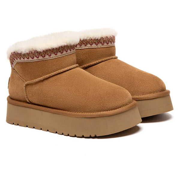 Lyora Stitch Mini Platform UGG Boots