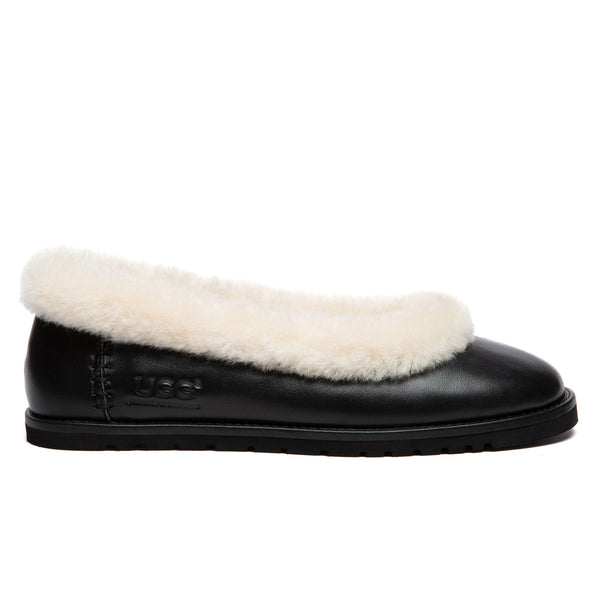 Millie Open Trim Nappa Leather UGG Slippers