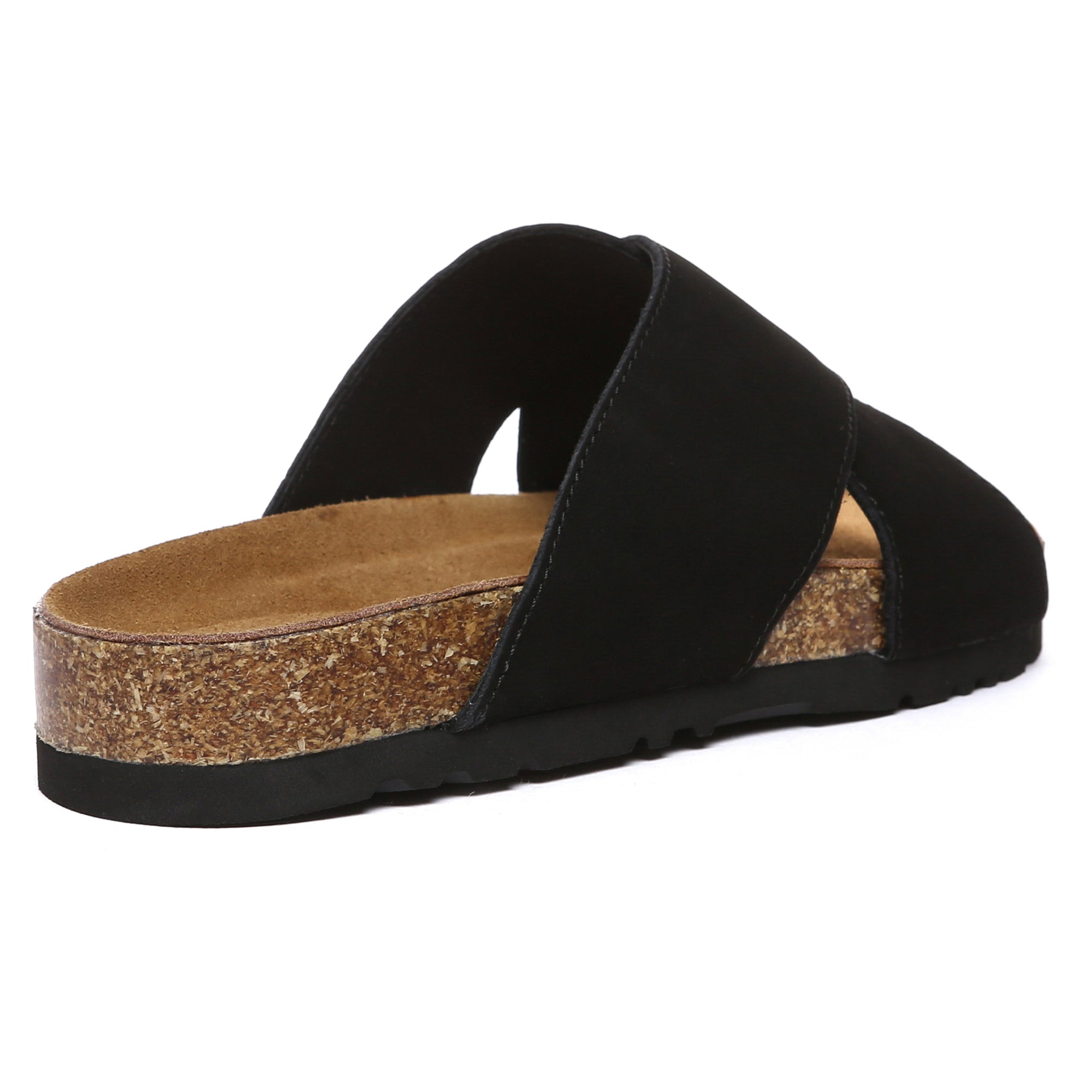 EverUgg crossover summer leather slides for women with wide straps and cushioned soles, perfect for casual warm-weather wear.