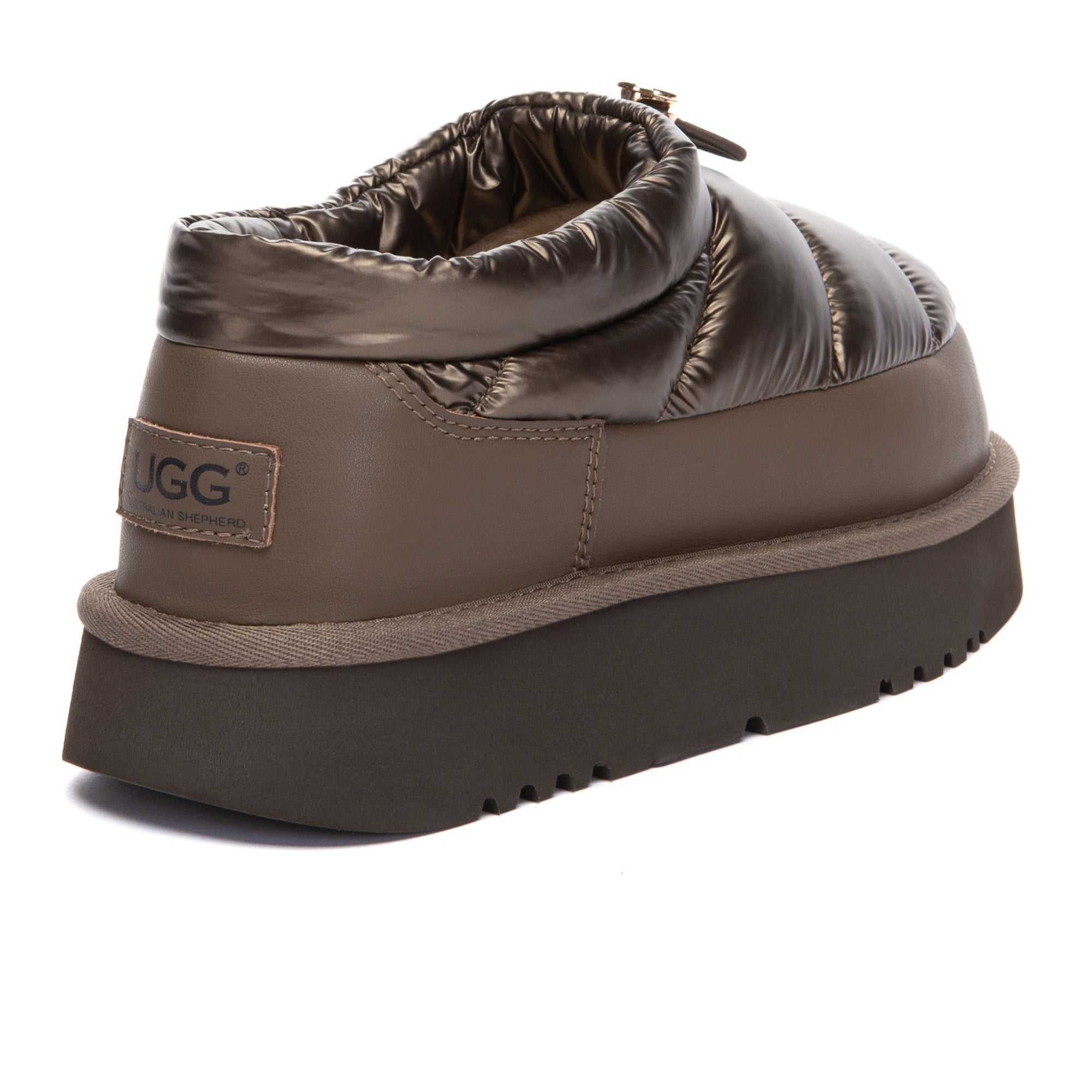 EverUgg Neo Puffer Platform UGG slippers with plush exterior and thick sole, designed for cozy comfort and stylish indoor wear.