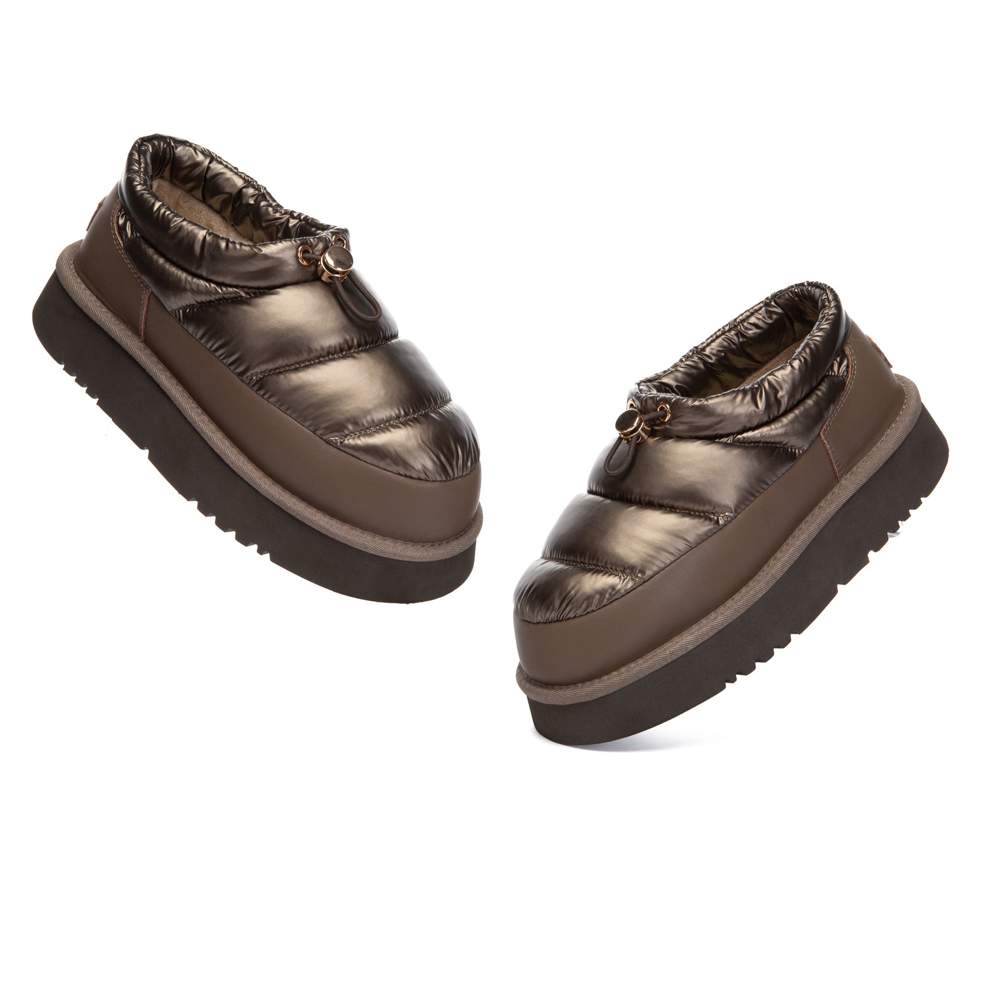 EverUgg Neo Puffer Platform Slippers with plush UGG-style padding and thick soles, designed for cozy comfort and casual wear.