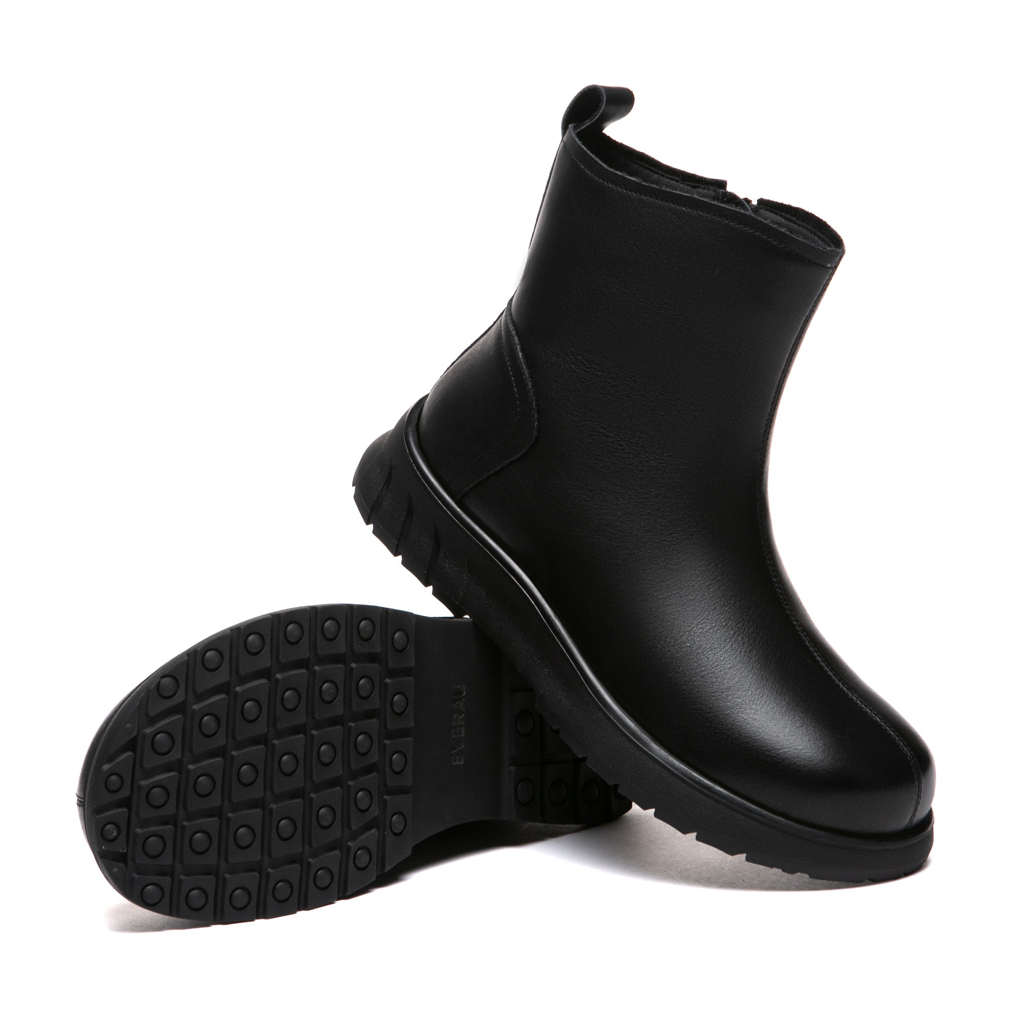 Sheepskin Classic Black Leather Boots