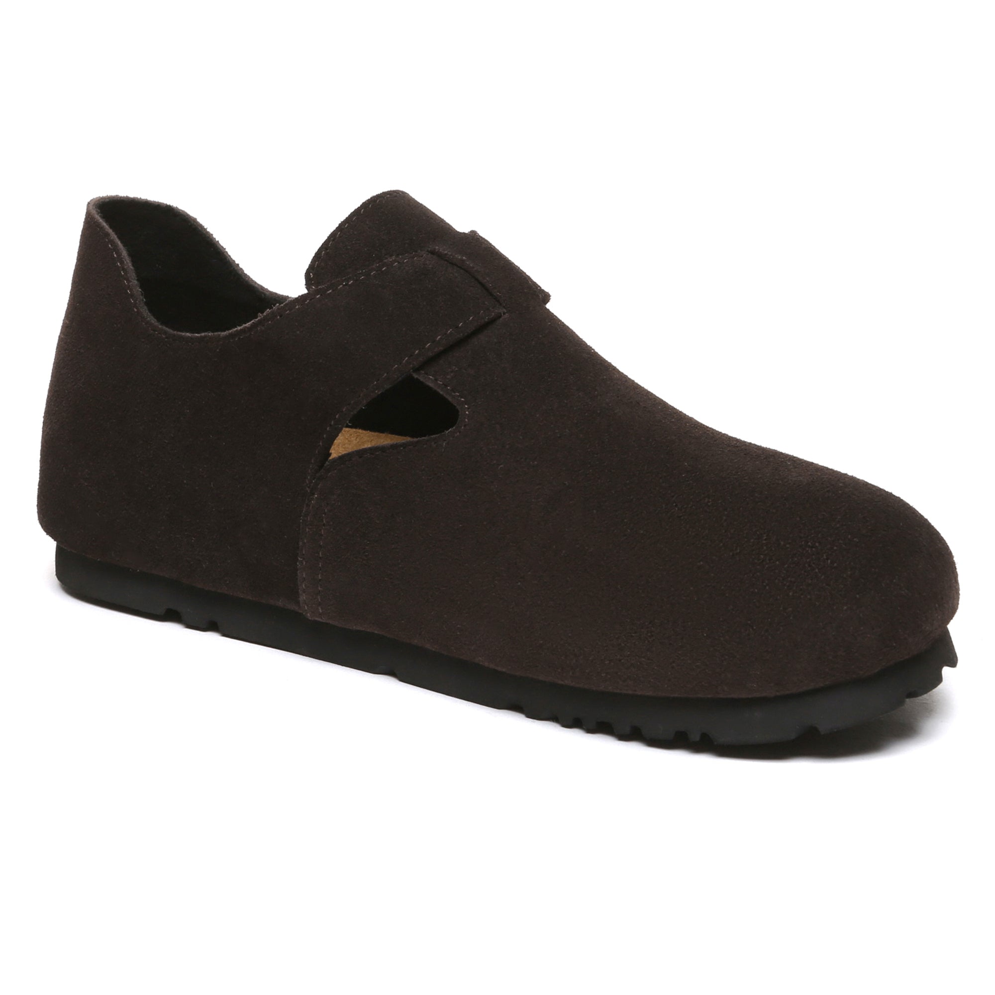 EverUgg adjustable buckle clog slippers with soft suede material and comfortable sole, designed for cozy indoor wear.